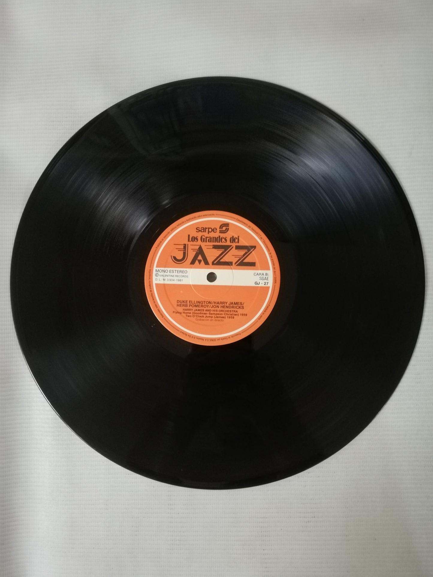 LP DUKE ELLINGTON / HARRY JAMES / HERB POMEROY / JON HENDRICKS - LOS GRANDES DEL JAZZ VOL. 27