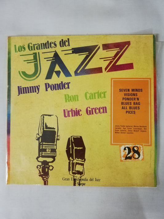 LP JIMMY PONDER / RON CARTER / URBIE GREEN - LOS GRANDES DEL JAZZ VOL. 28