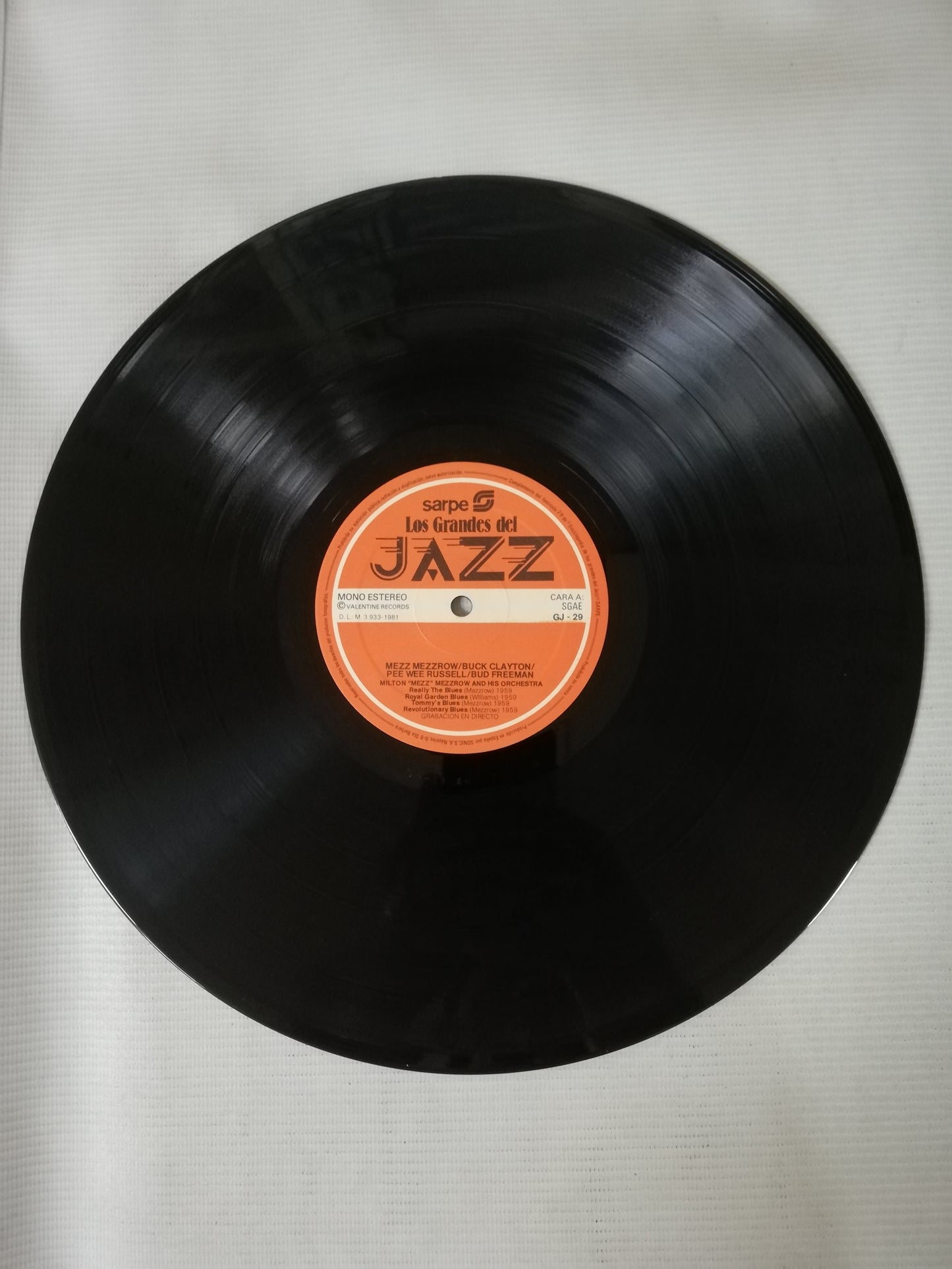 LP PEE WEE RUSSELL / MEZZ MEZZROW / BUD FREEMAN / BUCK CLAYTON - LOS GRANDES DEL JAZZ VOL. 29