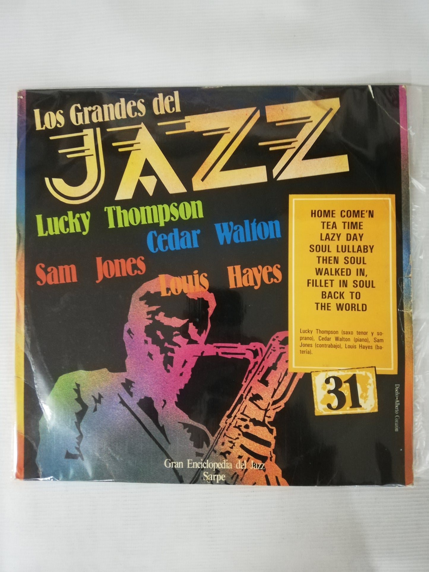 LP LUCKY THOMPSON / CEDAR WALTON / SAN JONES / LOUIS HAYES - LOS GRANDES DEL JAZZ VOL. 31