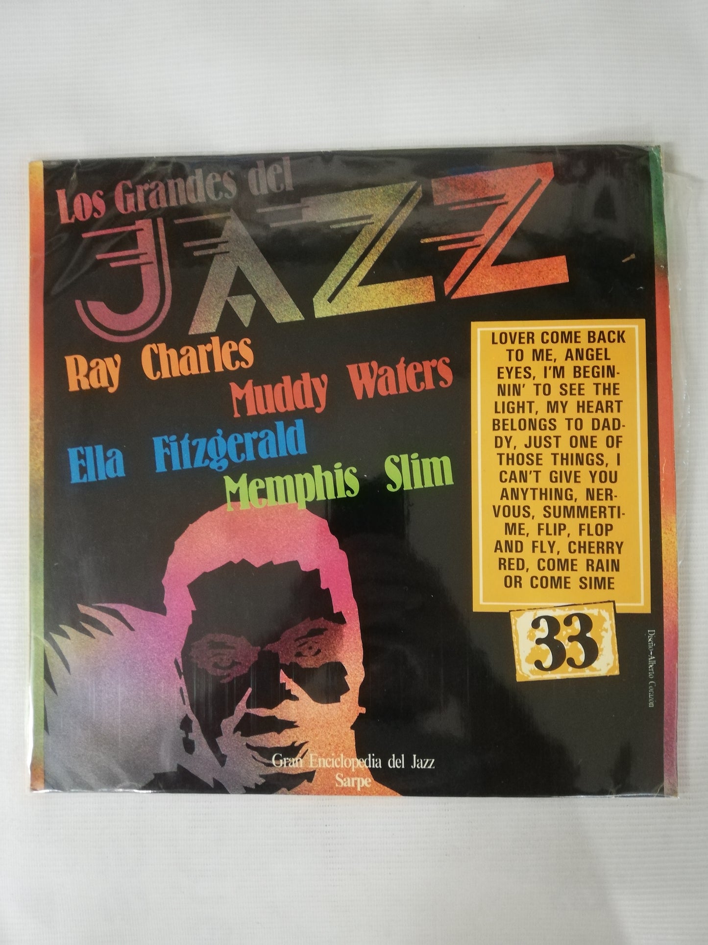 LP RAY CHARLES / MUDDY WATERS / ELLA FITZGERALD / MEMPHIS SLIM - LOS GRANDES DEL JAZZ VOL. 33