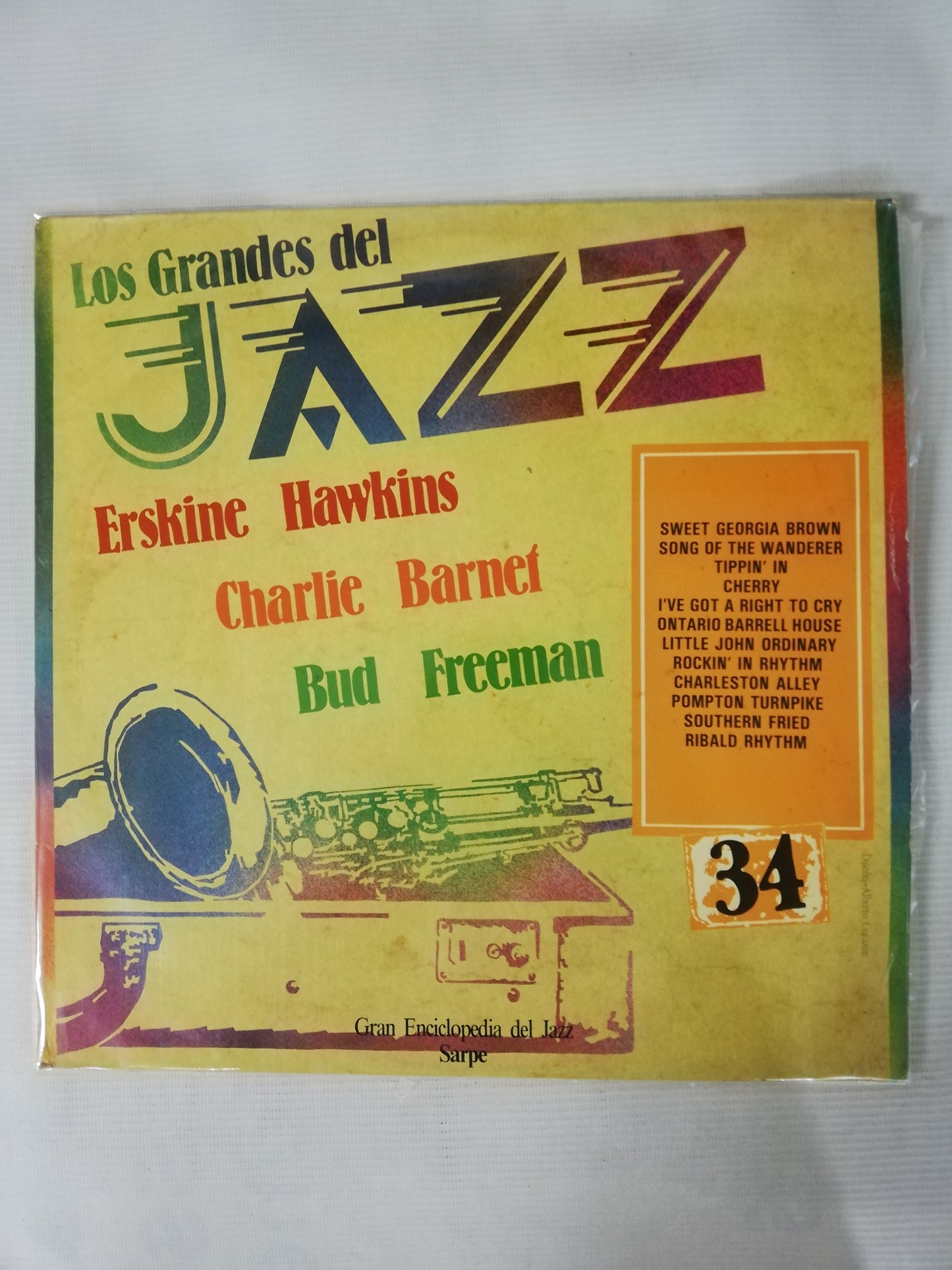LP ERSKINE HAWKING / CHARLIE BARNET / BUD FREEMAN - LOS GRANDES DEL JAZZ VOL. 34