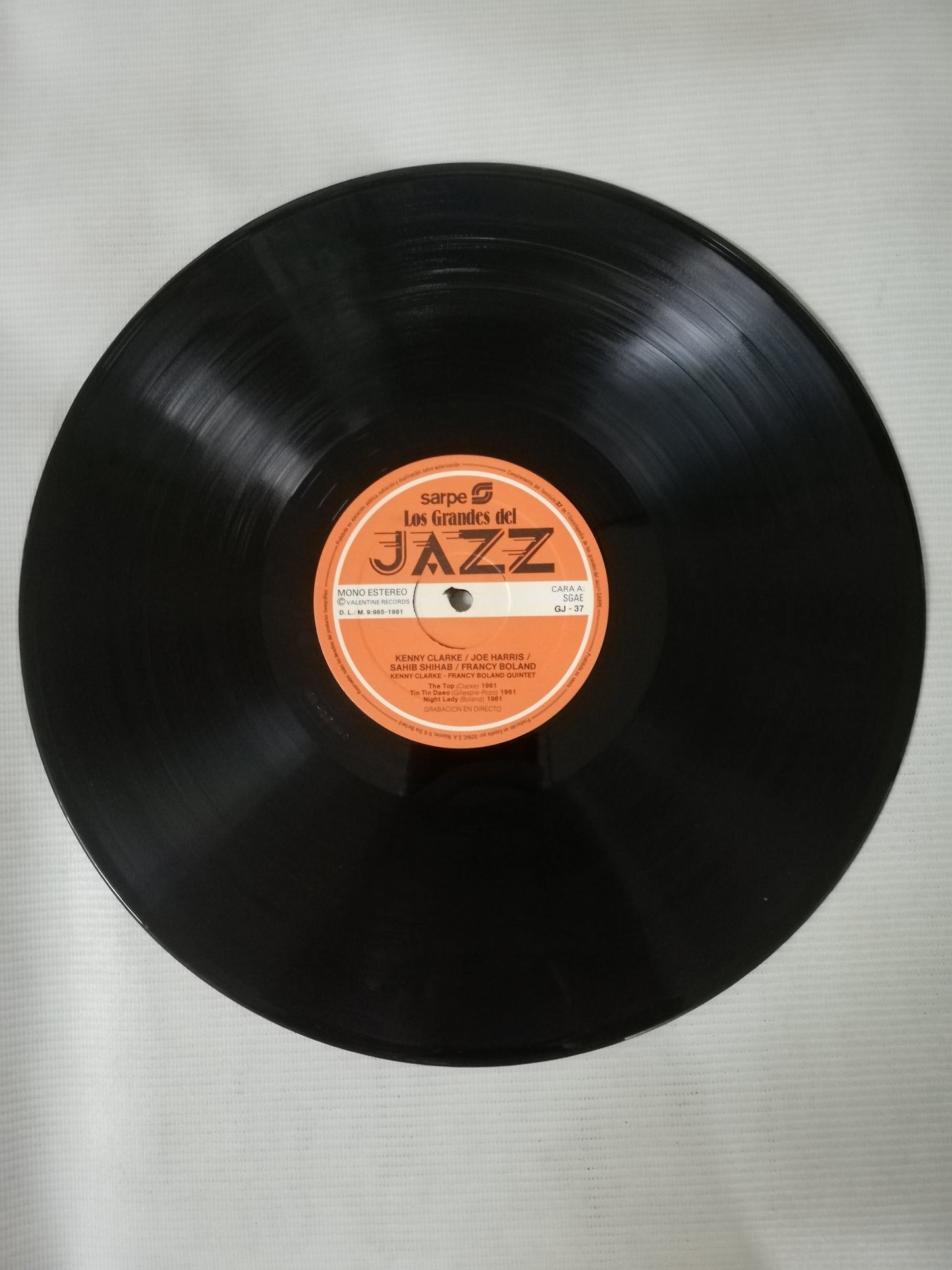 LP FRANCY BOLAND / SAHIB SHIHAB / JOE HARRIS / KENNY CLARKE - LOS GRANDES DEL JAZZ VOL. 37