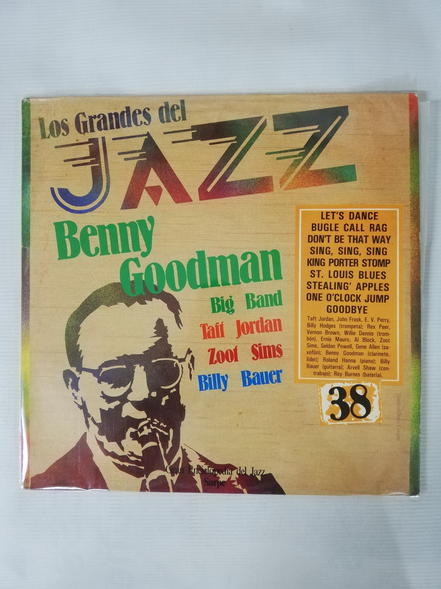 LP BENNY GOODMAN BIG BAND / TAFF JORDAN / ZOOF SIMS / BILLY BAUER - LOS GRANDES DEL JAZZ VOL. 38
