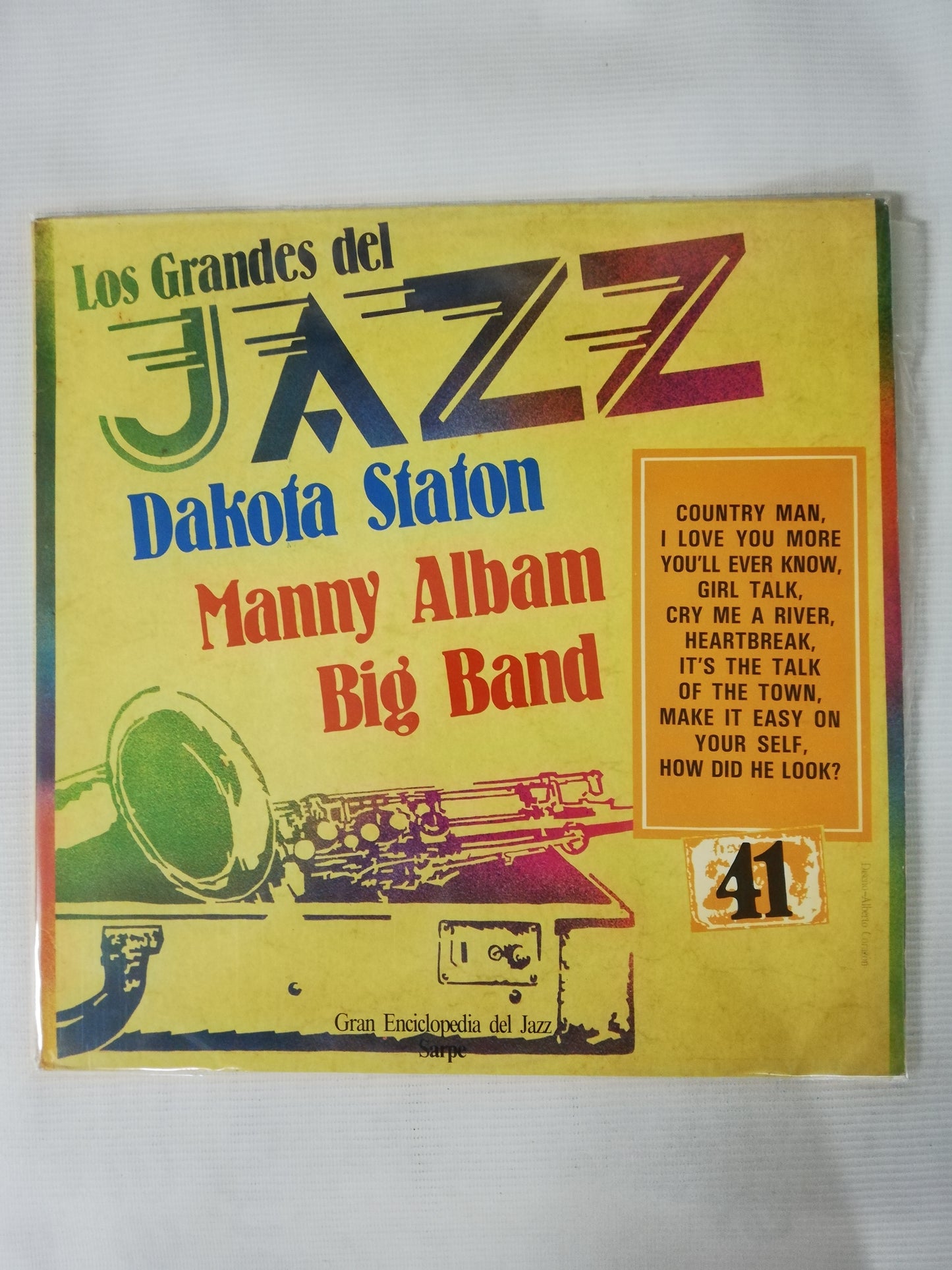 LP DAKOTA STANTON / MANNY ALBAM BIG BAND - LOS GRANDES DEL JAZZ VOL. 41