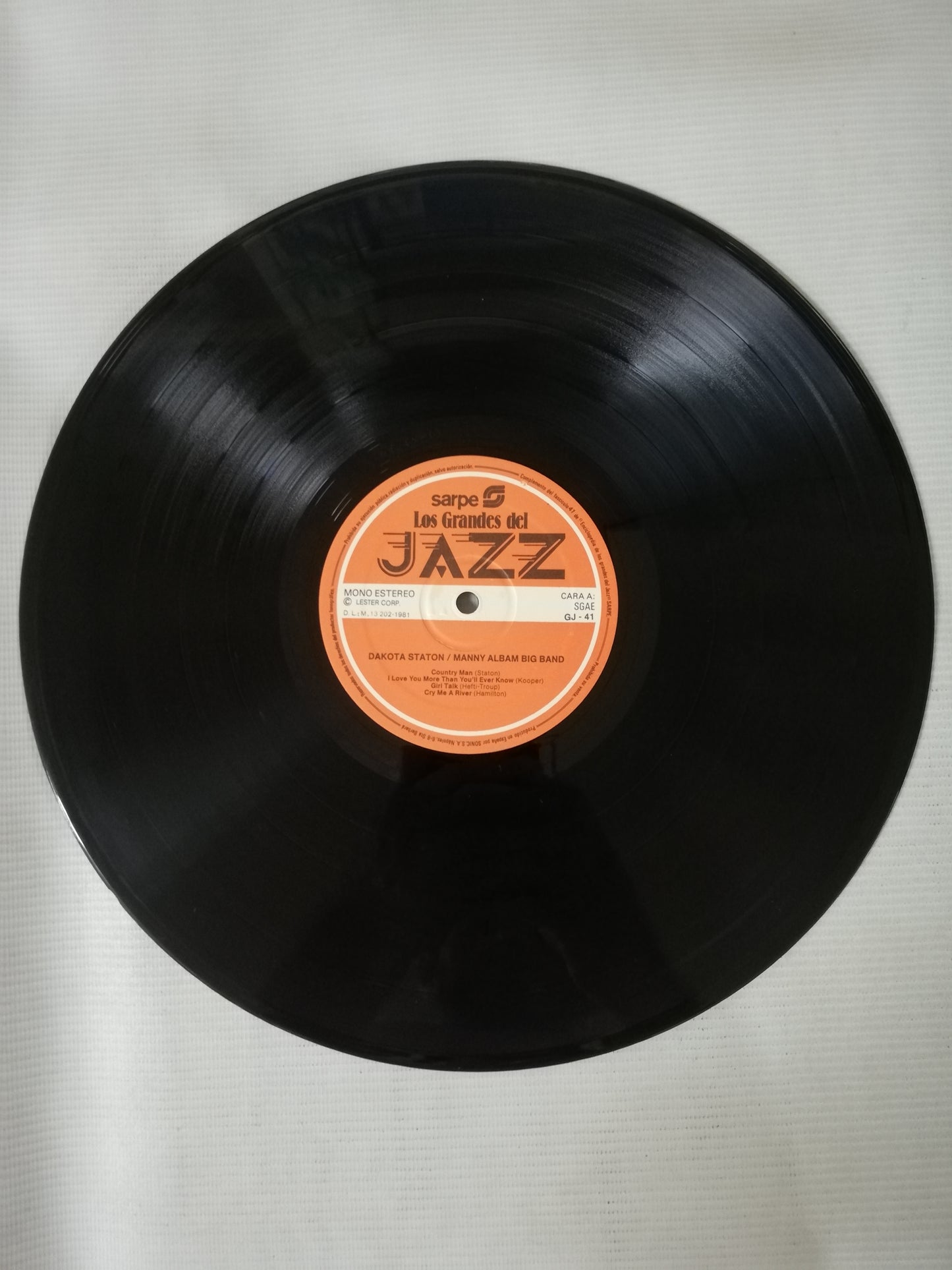 LP DAKOTA STANTON / MANNY ALBAM BIG BAND - LOS GRANDES DEL JAZZ VOL. 41