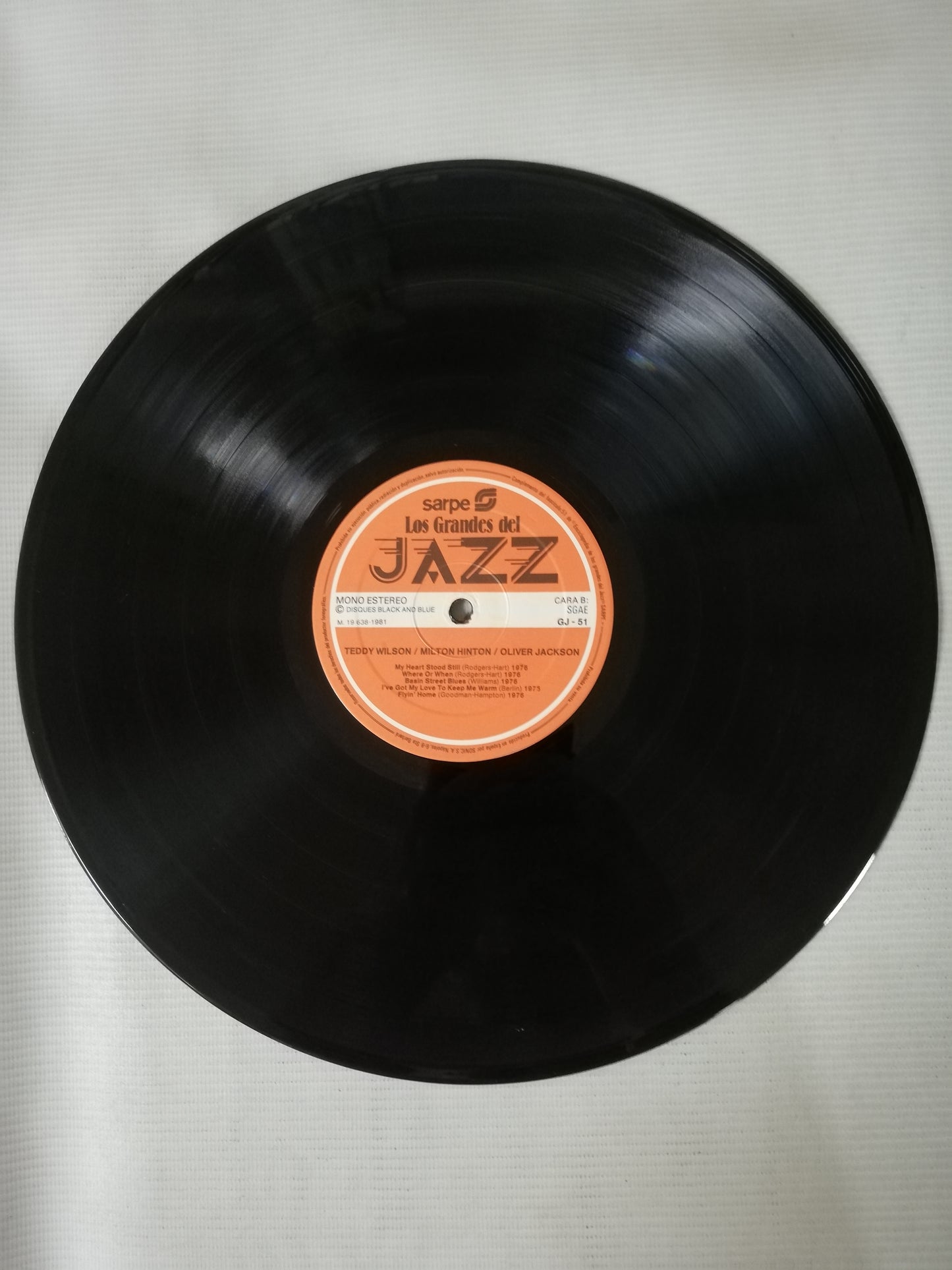 LP TEDDY WILSON / MILTON HINTON / OLIVER JACKSON - LOS GRANDES DEL JAZZ VOL. 51