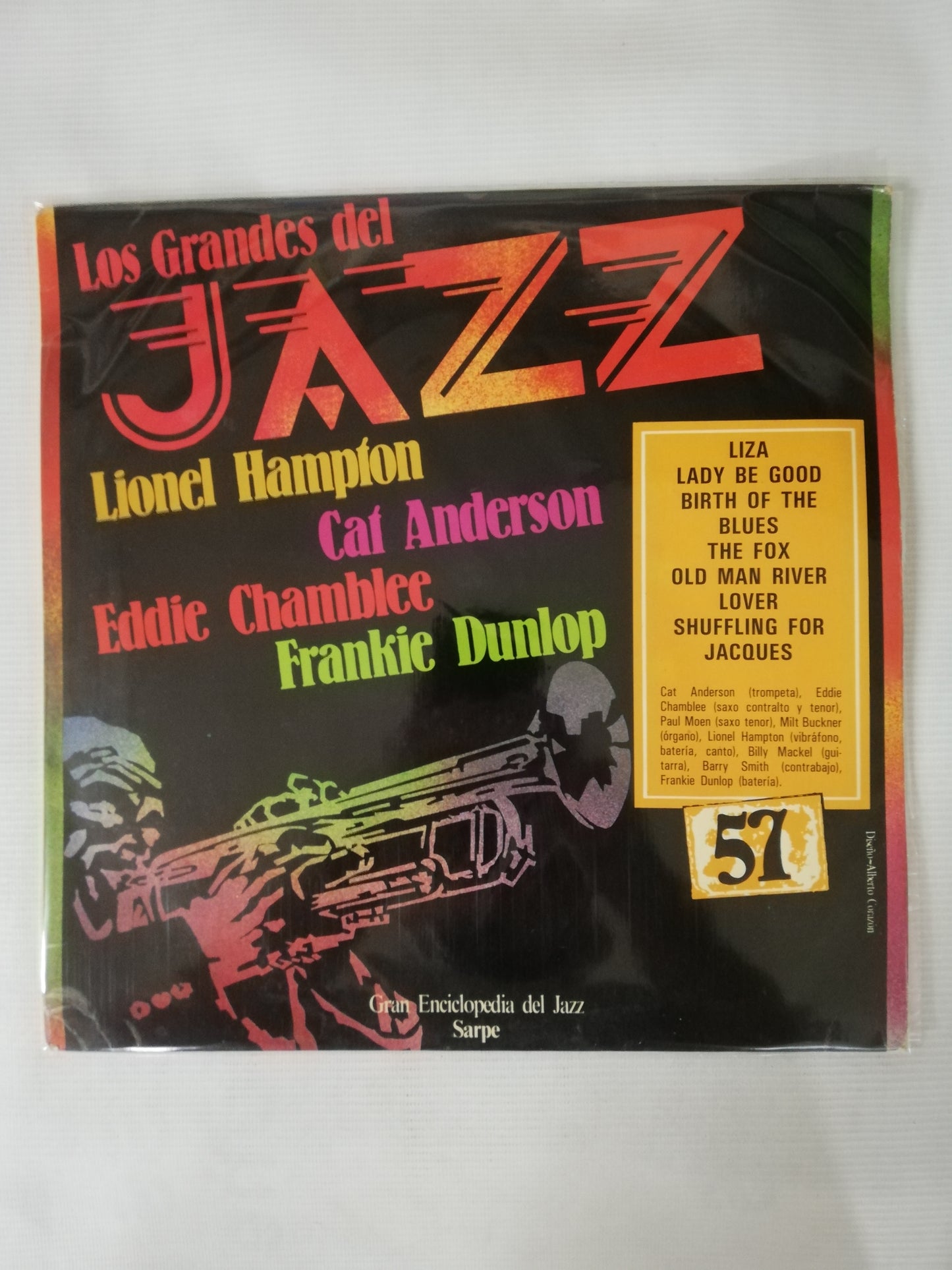 LP LIONEL HAMPTON / CAT ANDERSON / EDDIE CHAMBLEE / FRANKIE DUNLOP - LOS GRANDES DEL JAZZ VOL. 57