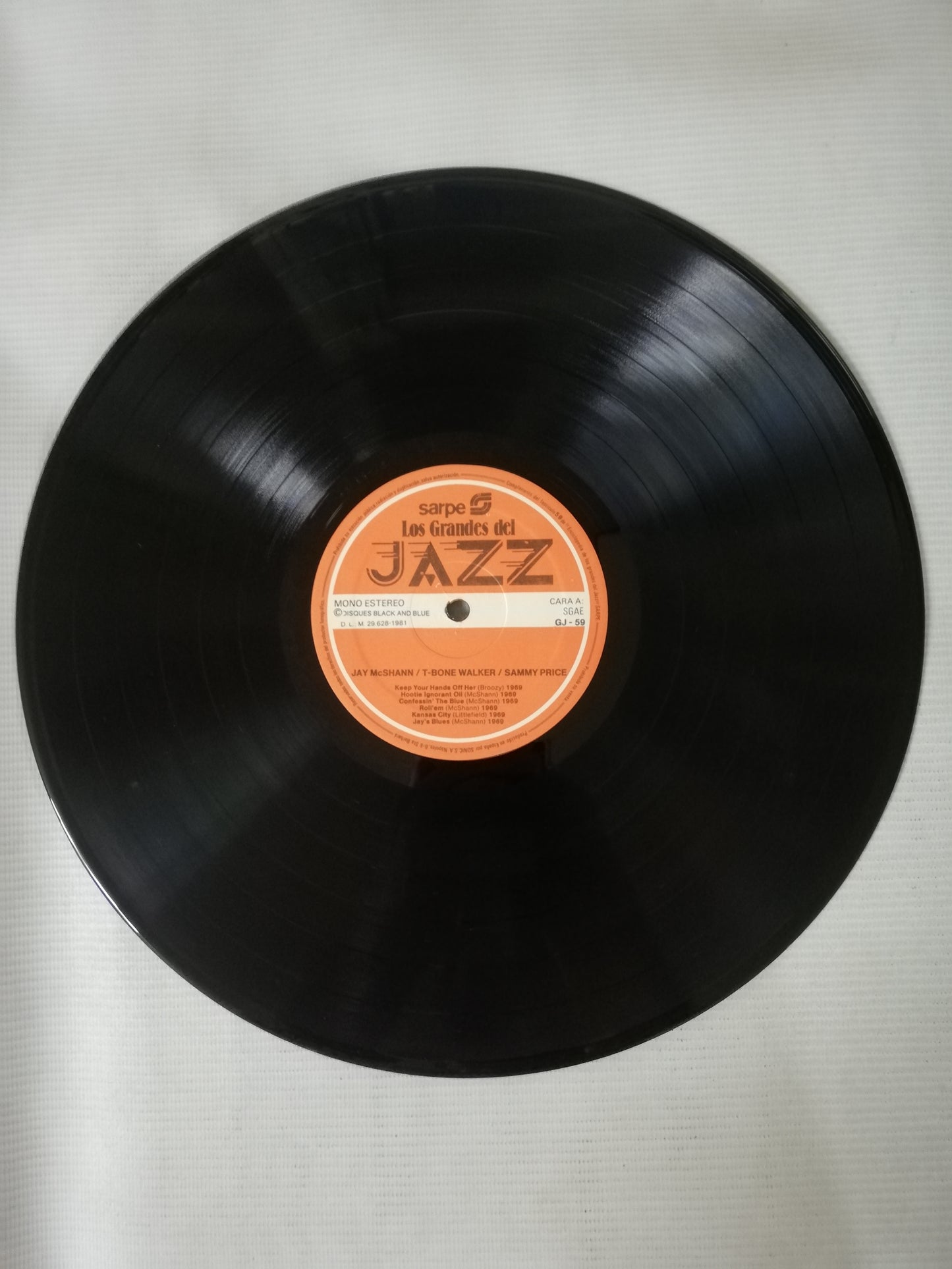 LP JAY McSHANN / T. BONE WALKER / SAMMY PRICE - LOS GRANDES DEL JAZZ VOL. 59