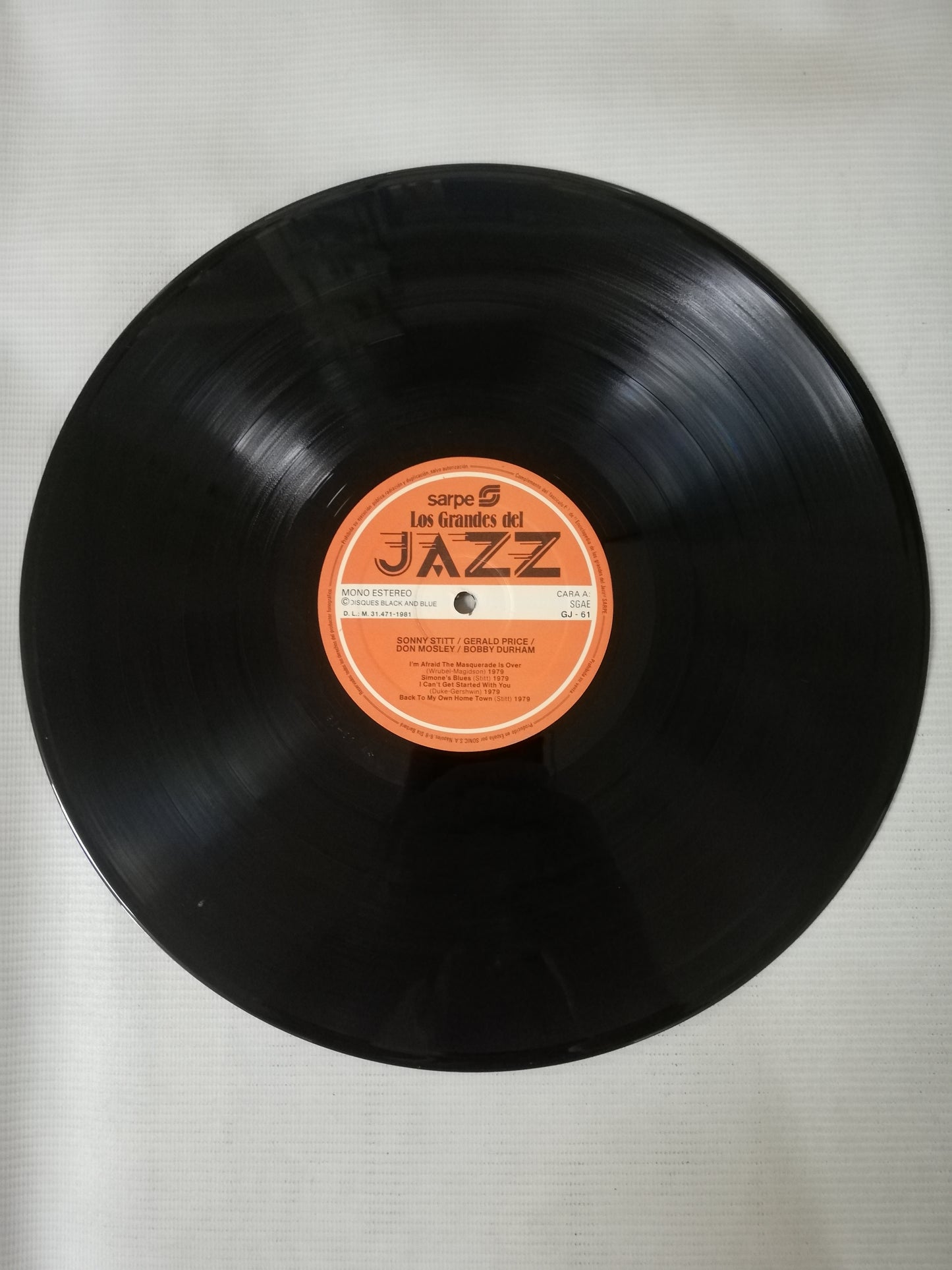 LP SONNY STITT / GERALD PRICE / BOBBY DURHAM / DON MOSLEY - LOS GRANDES DEL JAZZ VOL 61