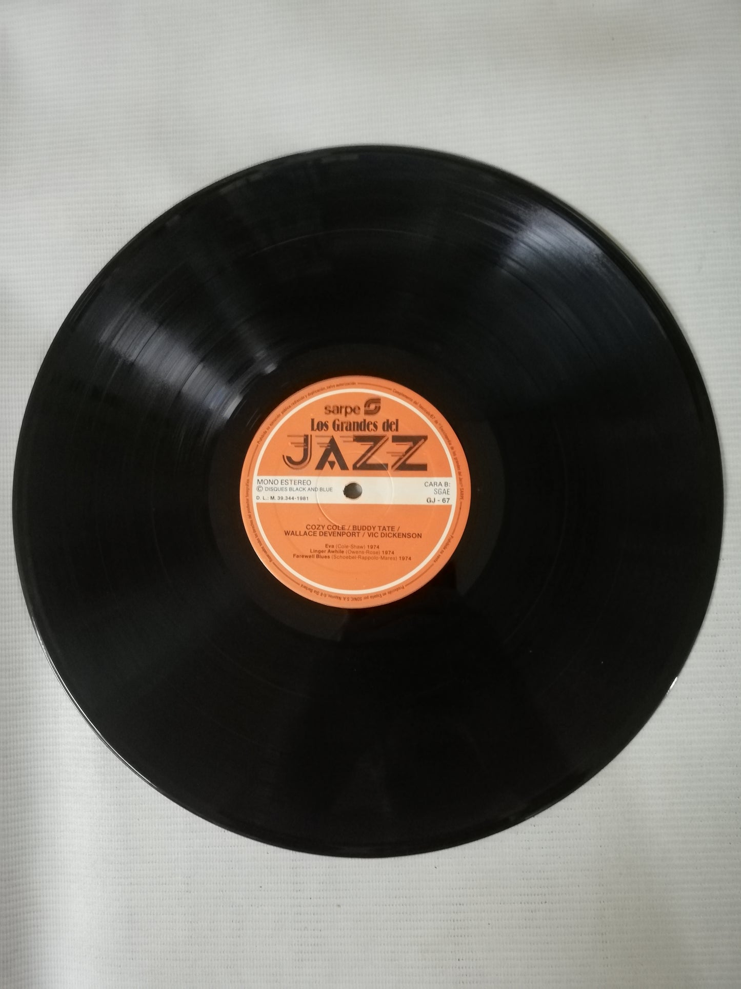 LP WALLACE DEVENPORT / COZY COLE / VIC DICKENSON / BUDDY TATE - LOS GRANDES DEL JAZZ VOL. 67