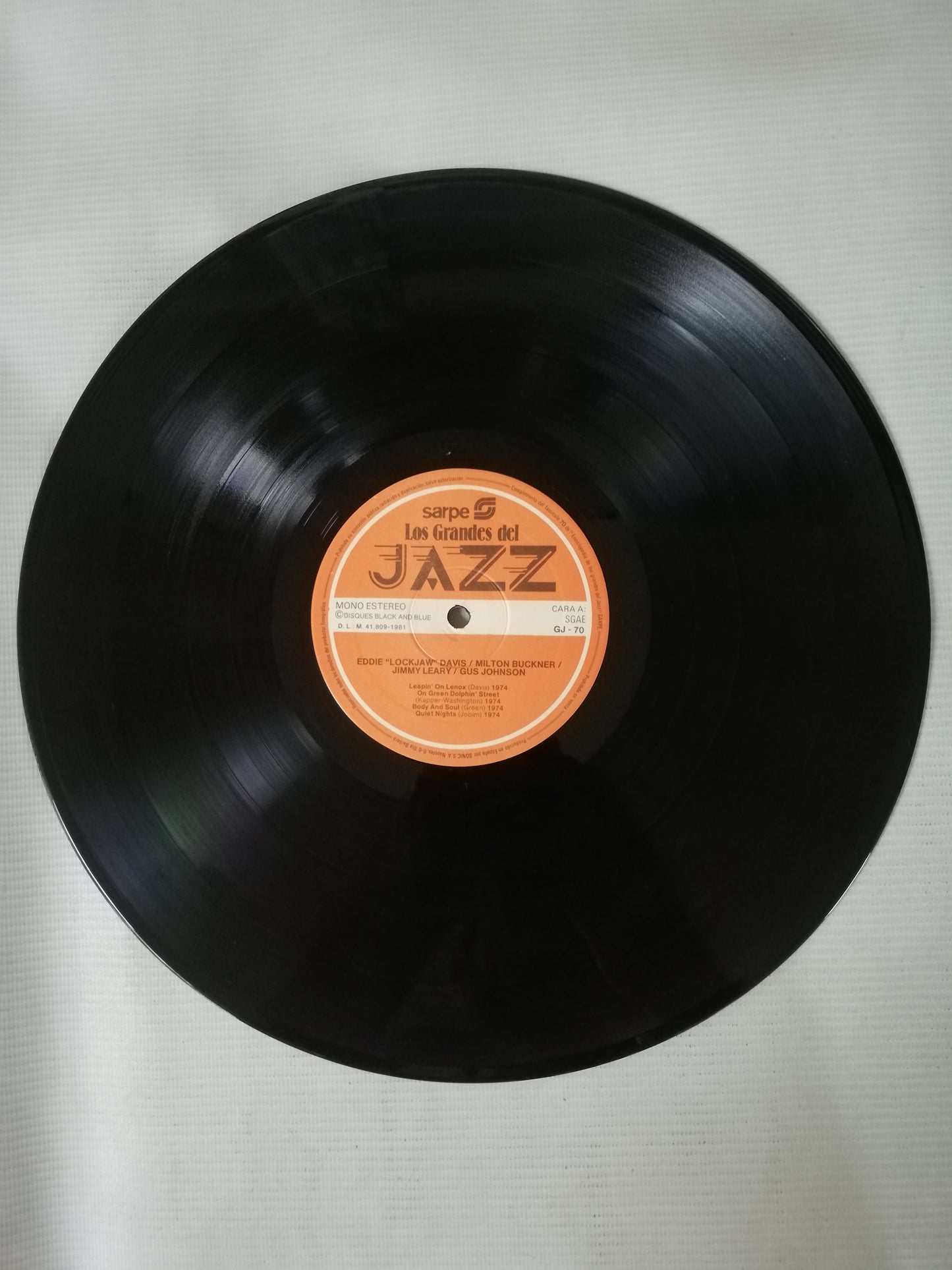LP EDDIE "LOCKJAW" DAVIS / MILTON BUCKNER / JIMMY LEARY / GUS JOHNSON - LOS GRANDES DEL JAZZ VOL. 70