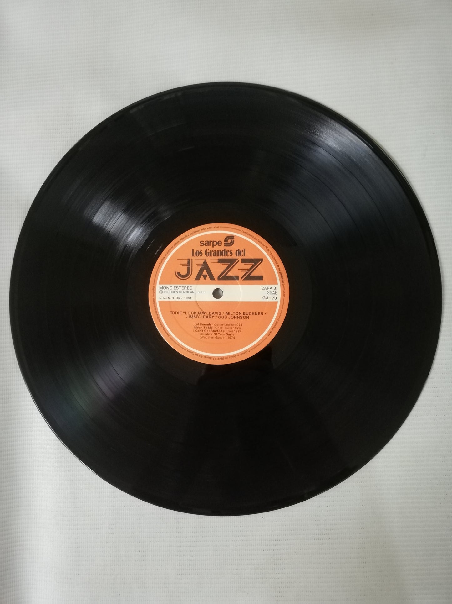 LP EDDIE "LOCKJAW" DAVIS / MILTON BUCKNER / JIMMY LEARY / GUS JOHNSON - LOS GRANDES DEL JAZZ VOL. 70