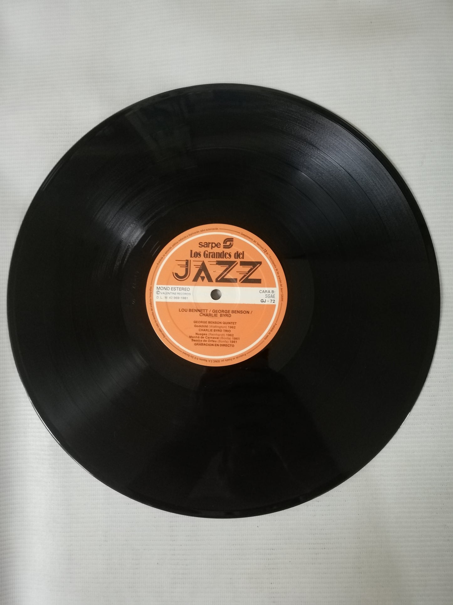 LP GEORGE BENSON / CHARLIE BYRD / LOU BENNETT - LOS GRANDES DEL JAZZ VOL. 72