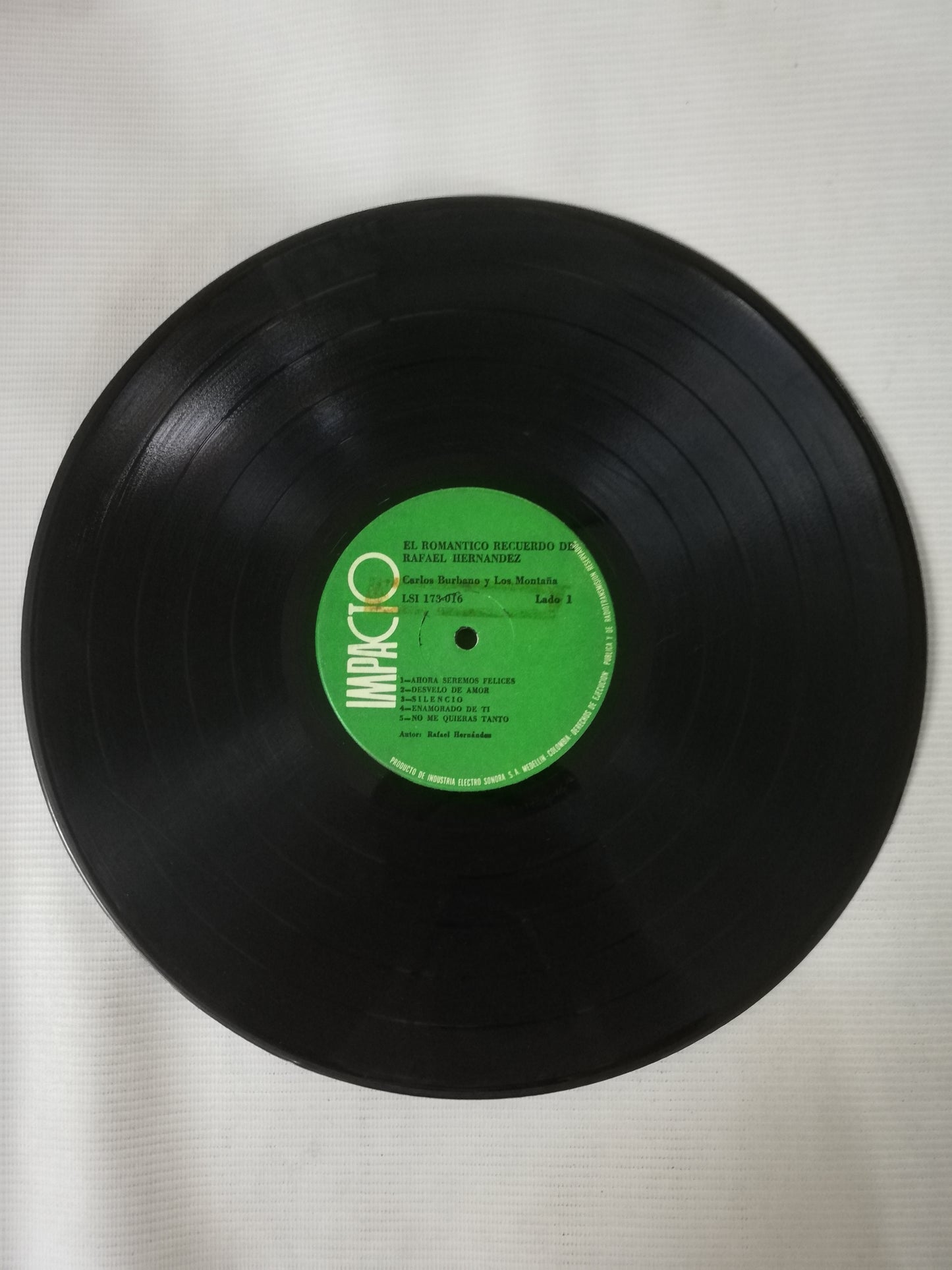 LP CARLOS BURBANO Y LOS MONTAÑA - EL ROMANTICO RECUERDO DE RAFAEL HERNANDEZ