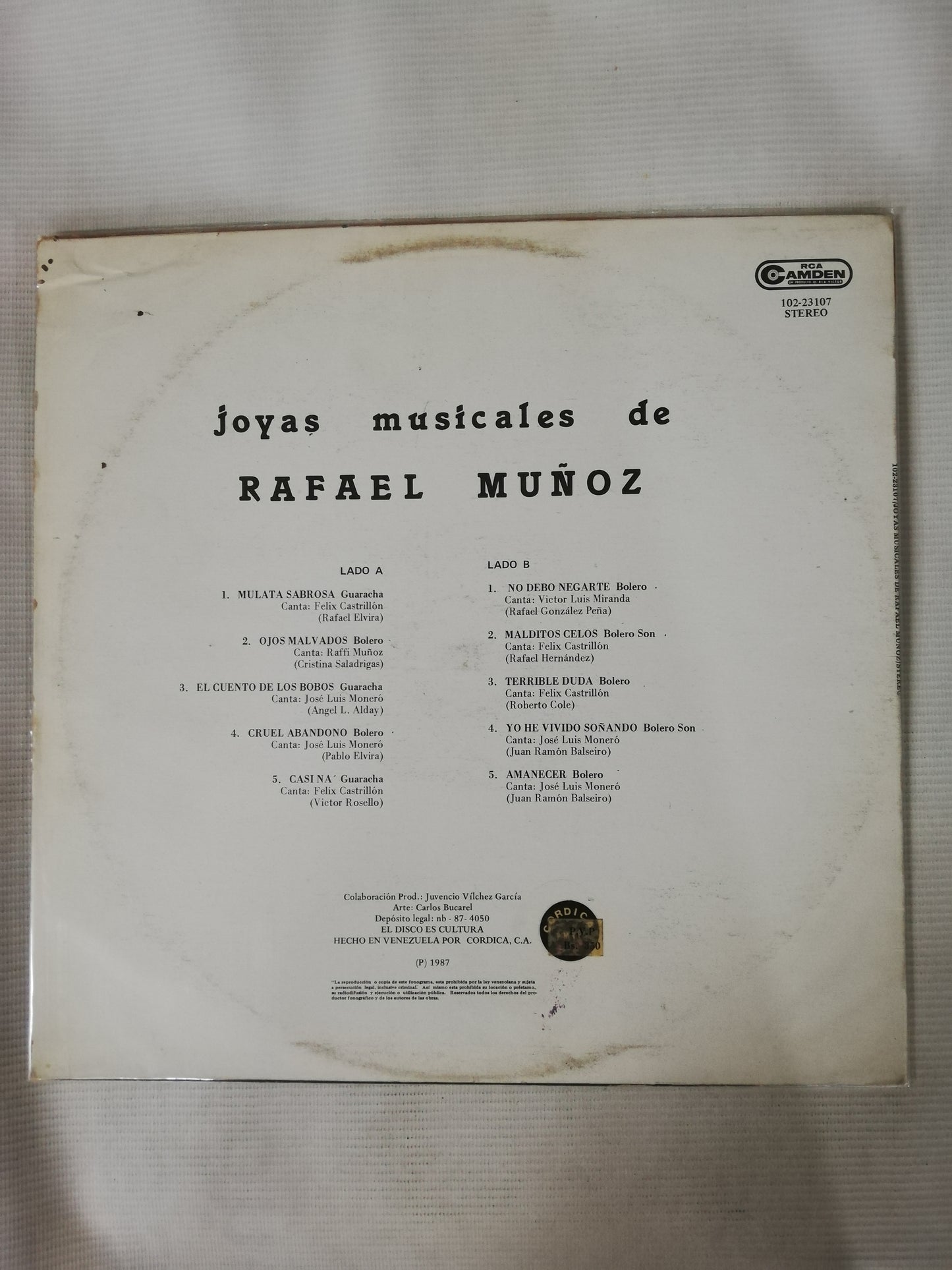 LP RAFAEL MUÑOZ - JOYAS MUSICALES DE RAFAEL MUÑOZ