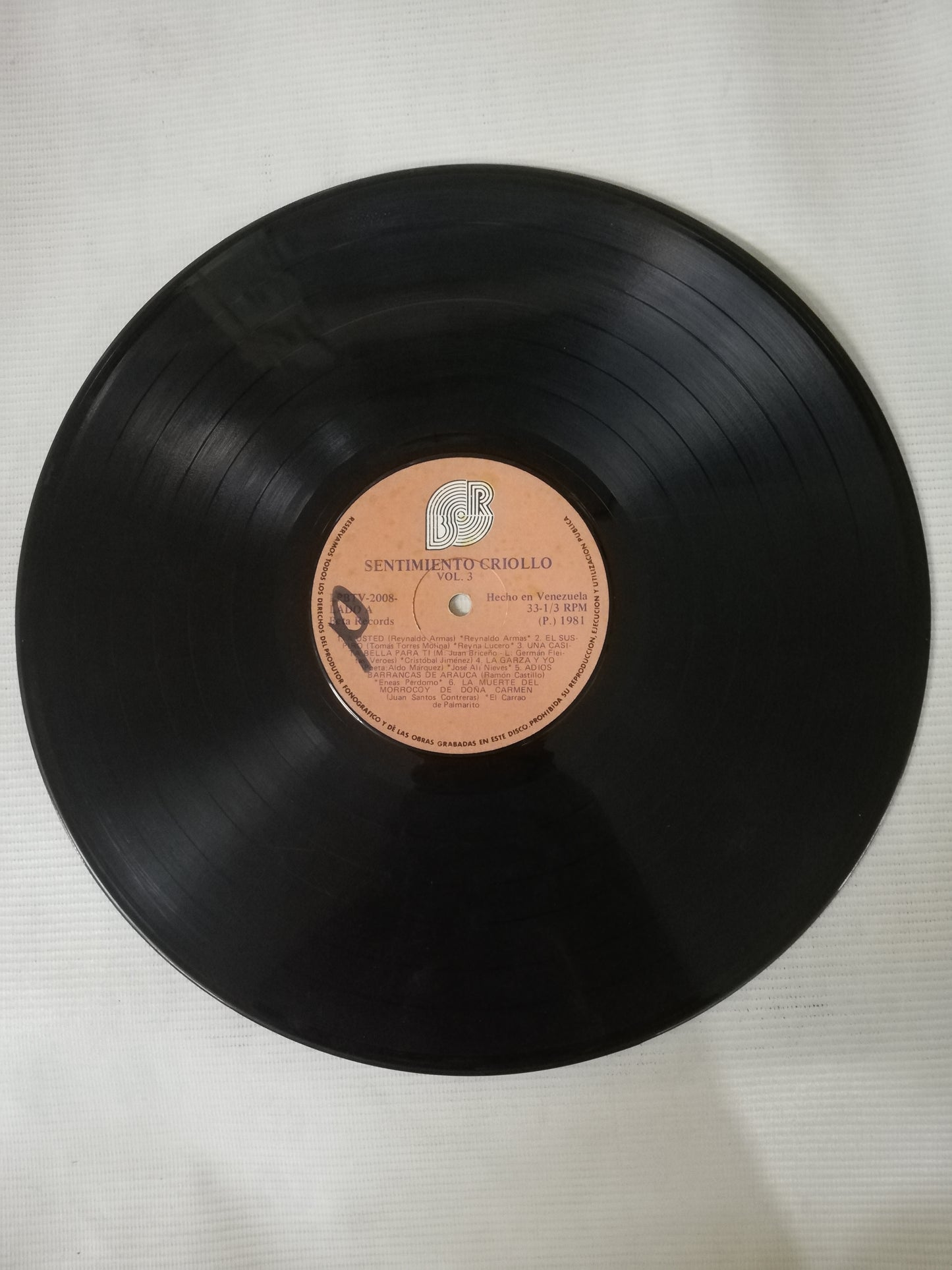 LP SENTIMIENTO CRIOLLO VOL. 3 - TEMAS Y ARTISTAS ORIGINALES