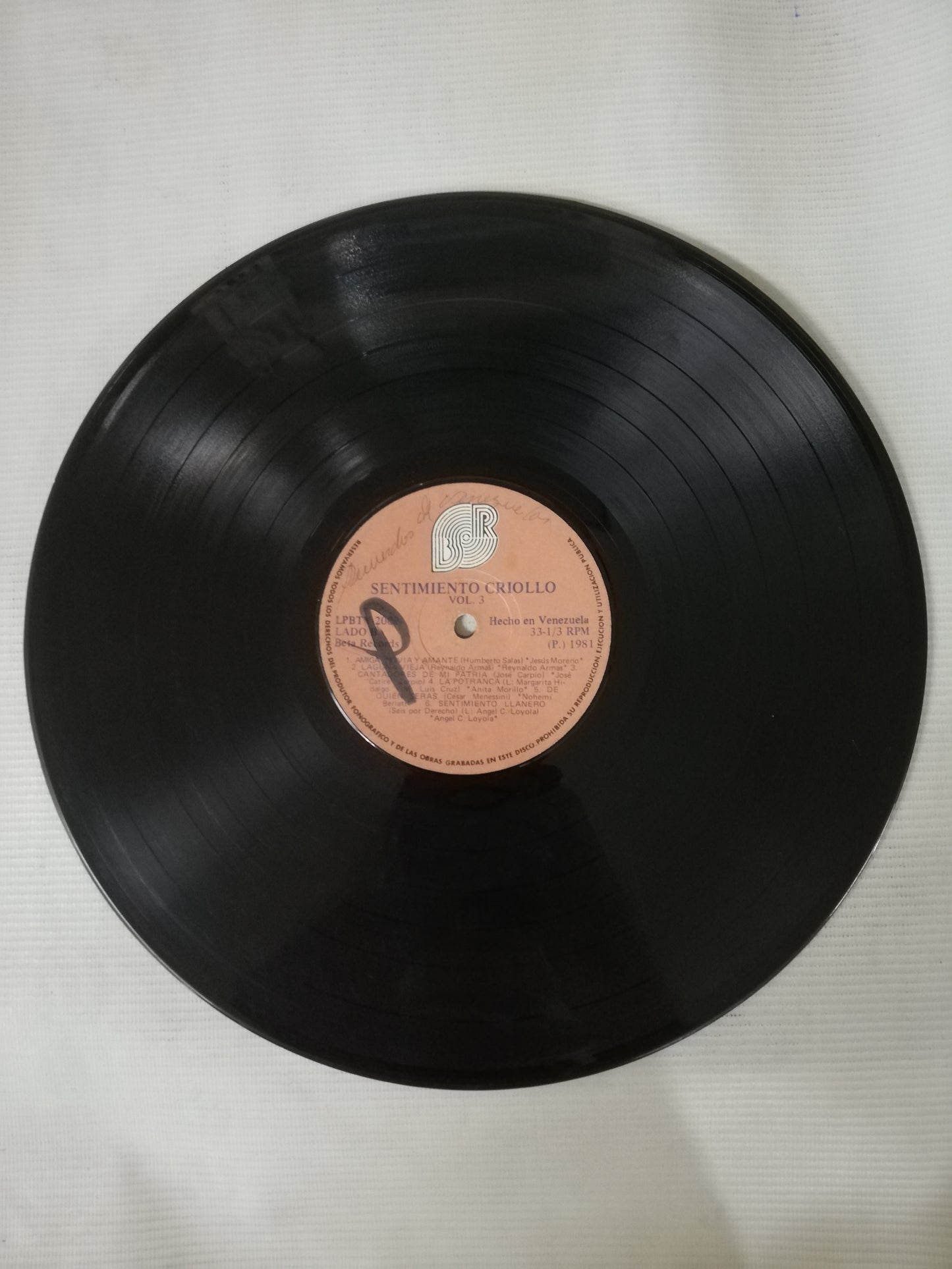 LP SENTIMIENTO CRIOLLO VOL. 3 - TEMAS Y ARTISTAS ORIGINALES