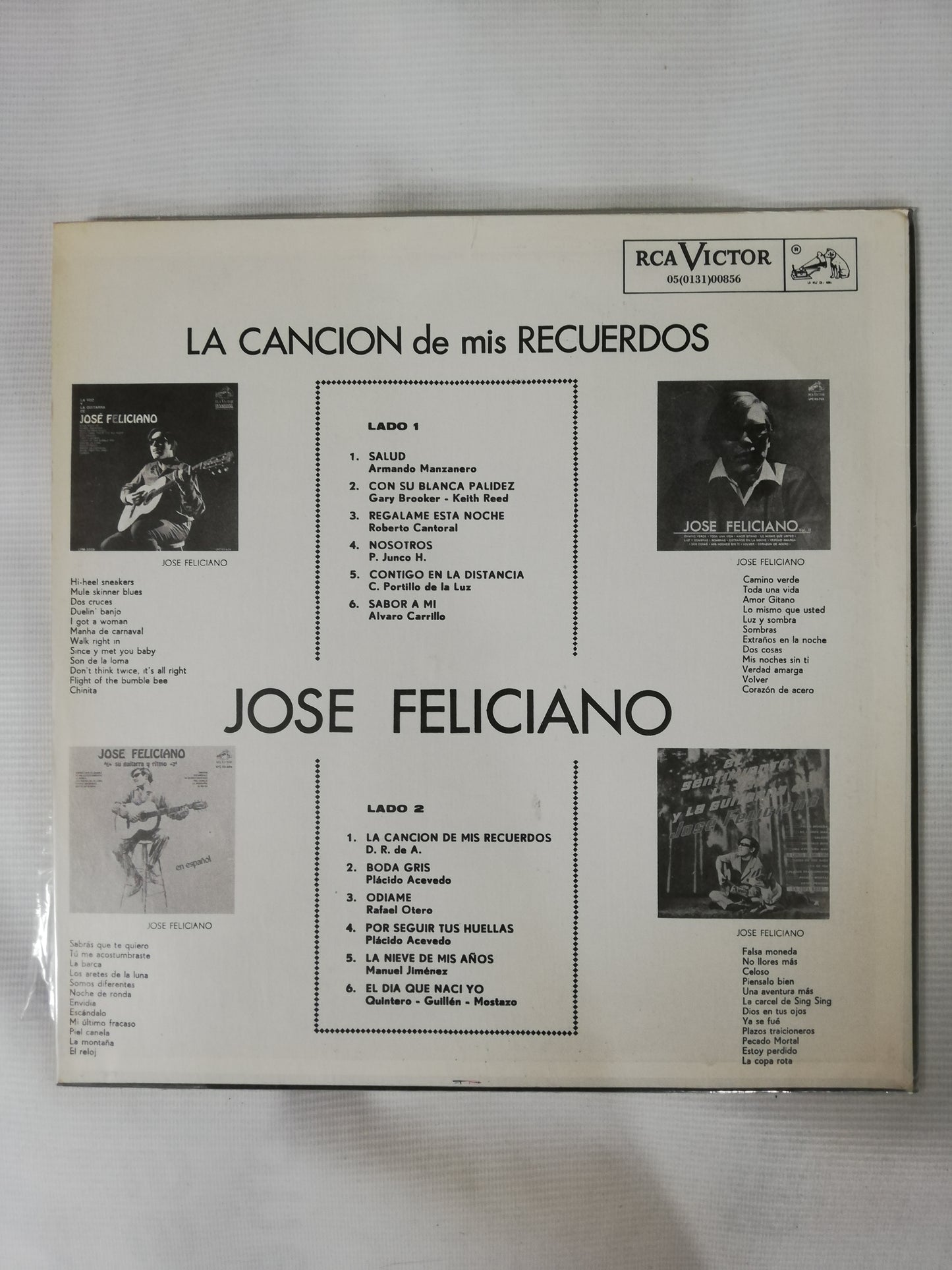 LP JOSÉ FELICIANO - LA CANCIÓN DE MIS RECUERDOS