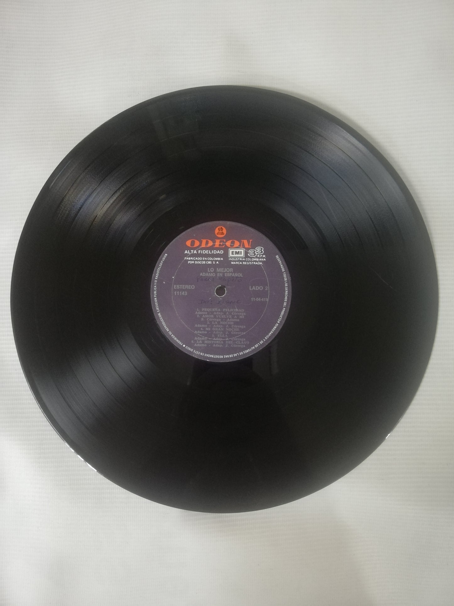 LP ADAMO - LO MEJOR DE ADAMO EN ESPAÑOL