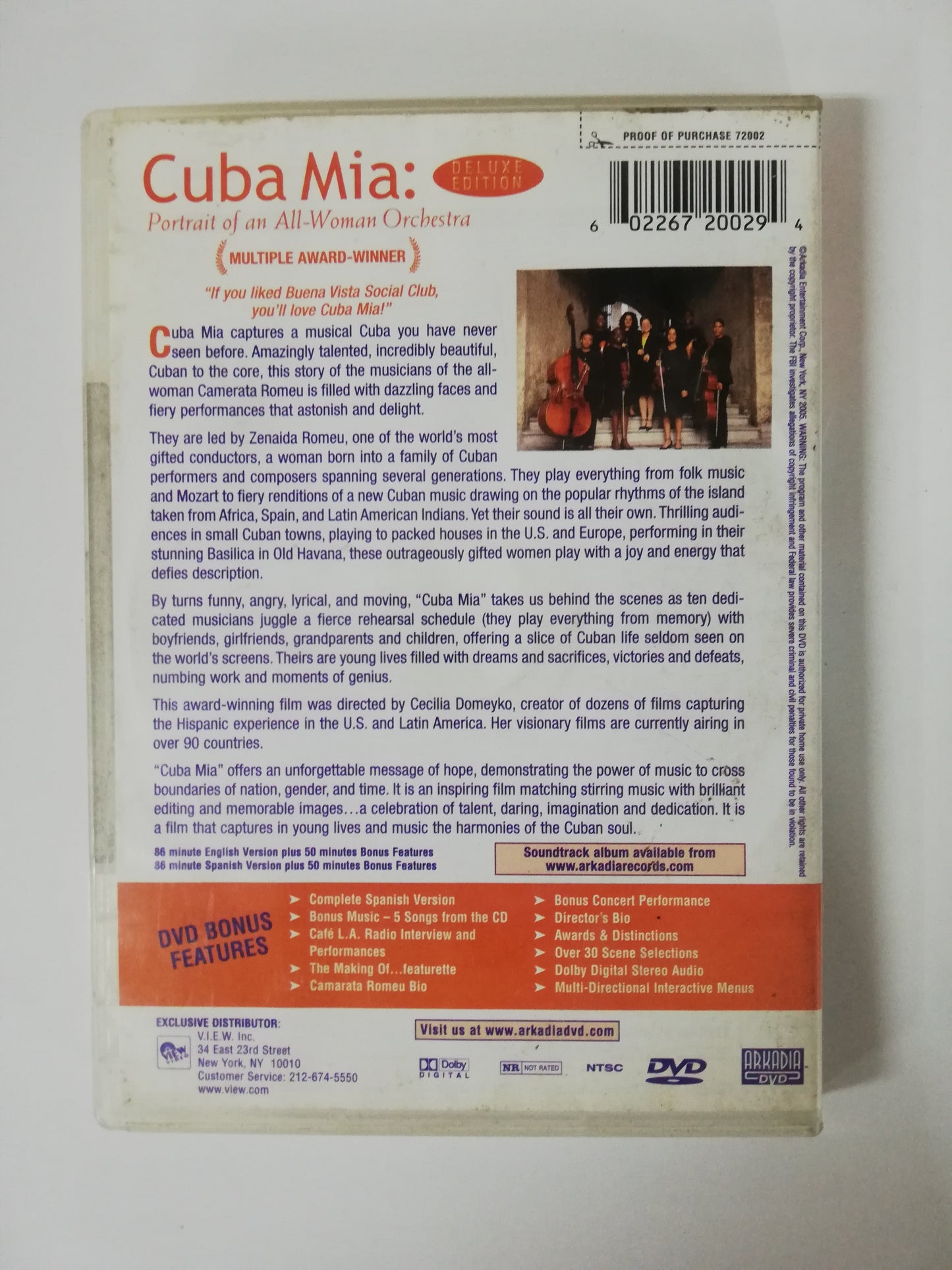DVD CUBA MÍA: PORTRAIT OF AN ALL - WOMAN ORCHESTRA