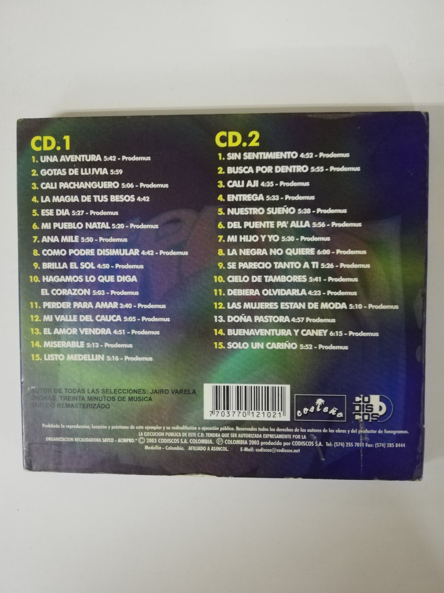 CD GRUPO NICHE - LOS 30 MEJORES - CD X 2