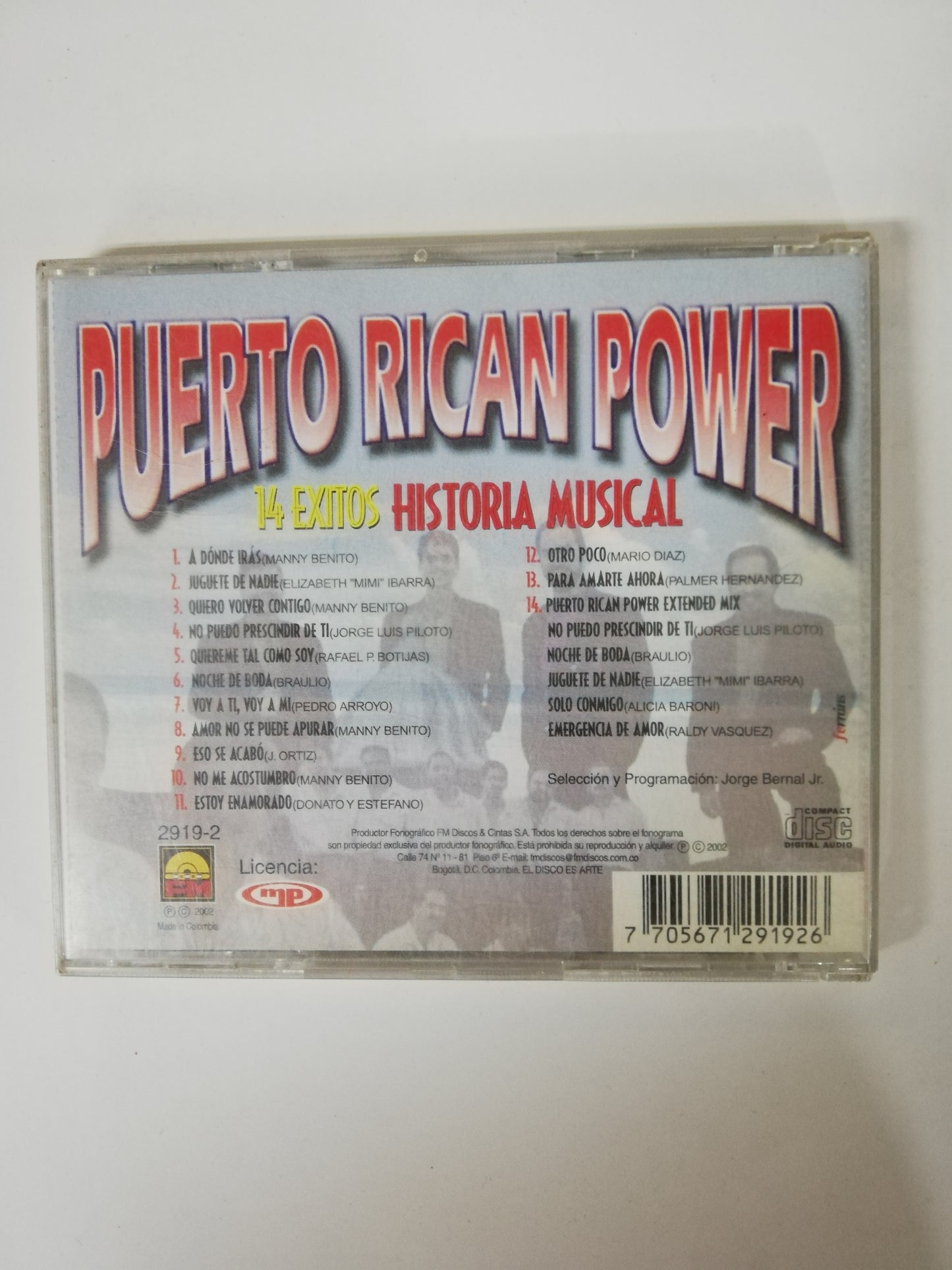 CD PUERTO RICAN POWER - 14 EXITOS HISTORIA MUSICAL.