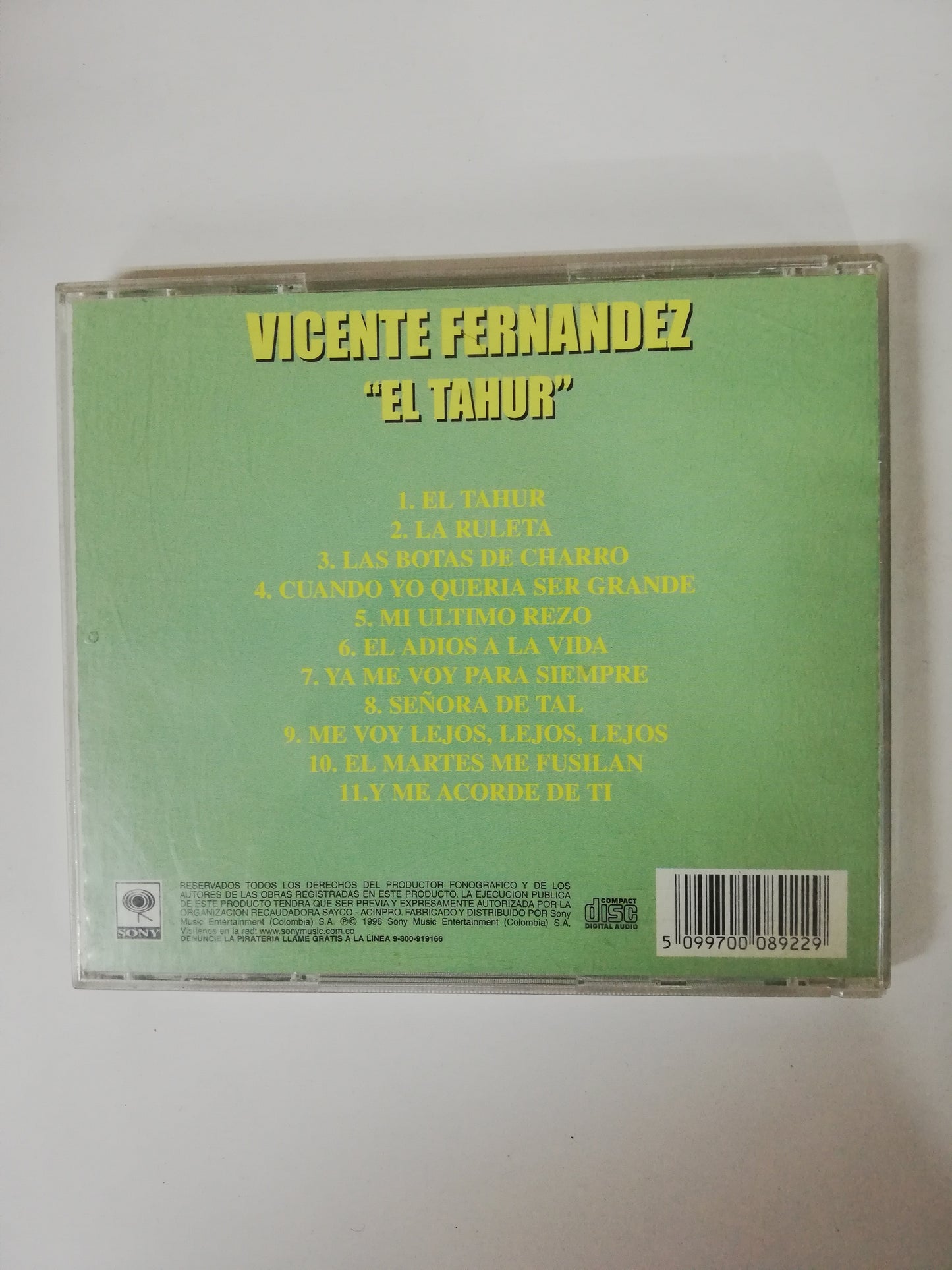 CD VICENTE FERNANDEZ - EL TAHUR