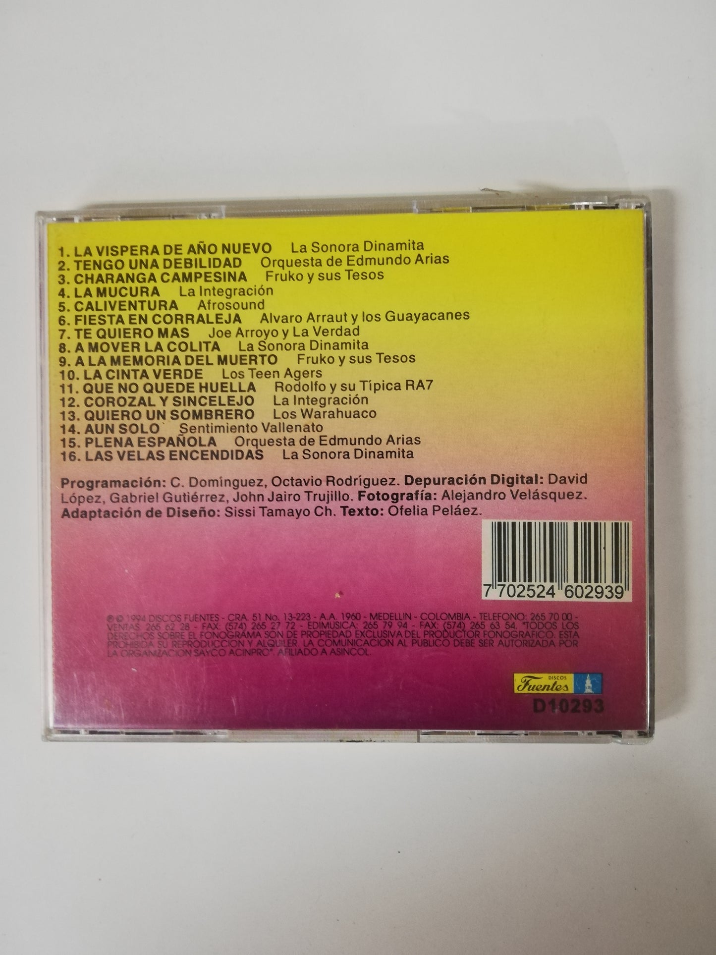 CD MÚSICA TROPICAL DE COLOMBIA - MÚSICA TROPICAL DE COLOMBIA VOL. 9