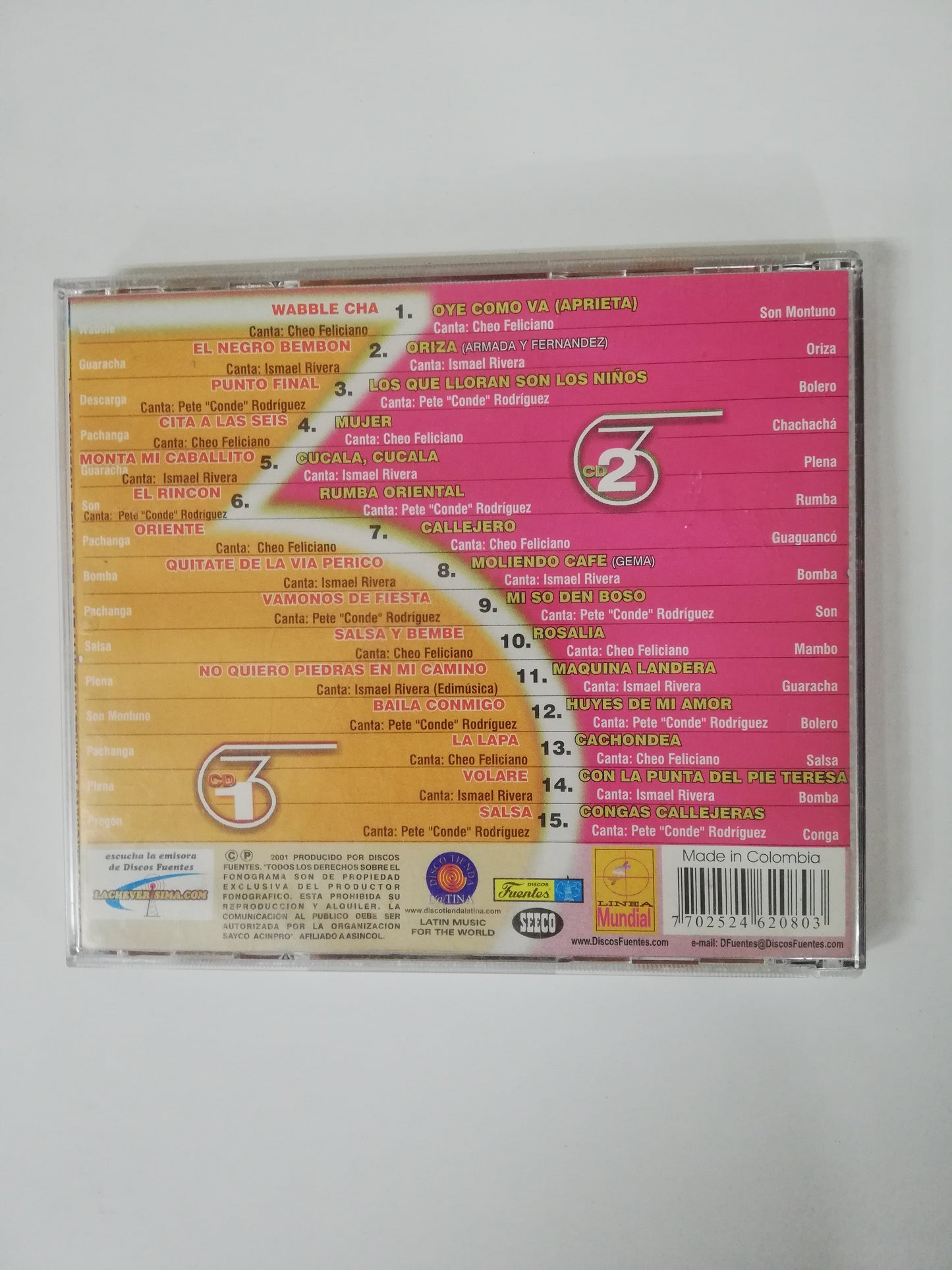 CD CHEO FELICIANO - ISMAEL RIVERA - PETE "EL CONDE" RODRIGUEZ - LOS 3 SEÑORES DE LA SALSA - CD X 2