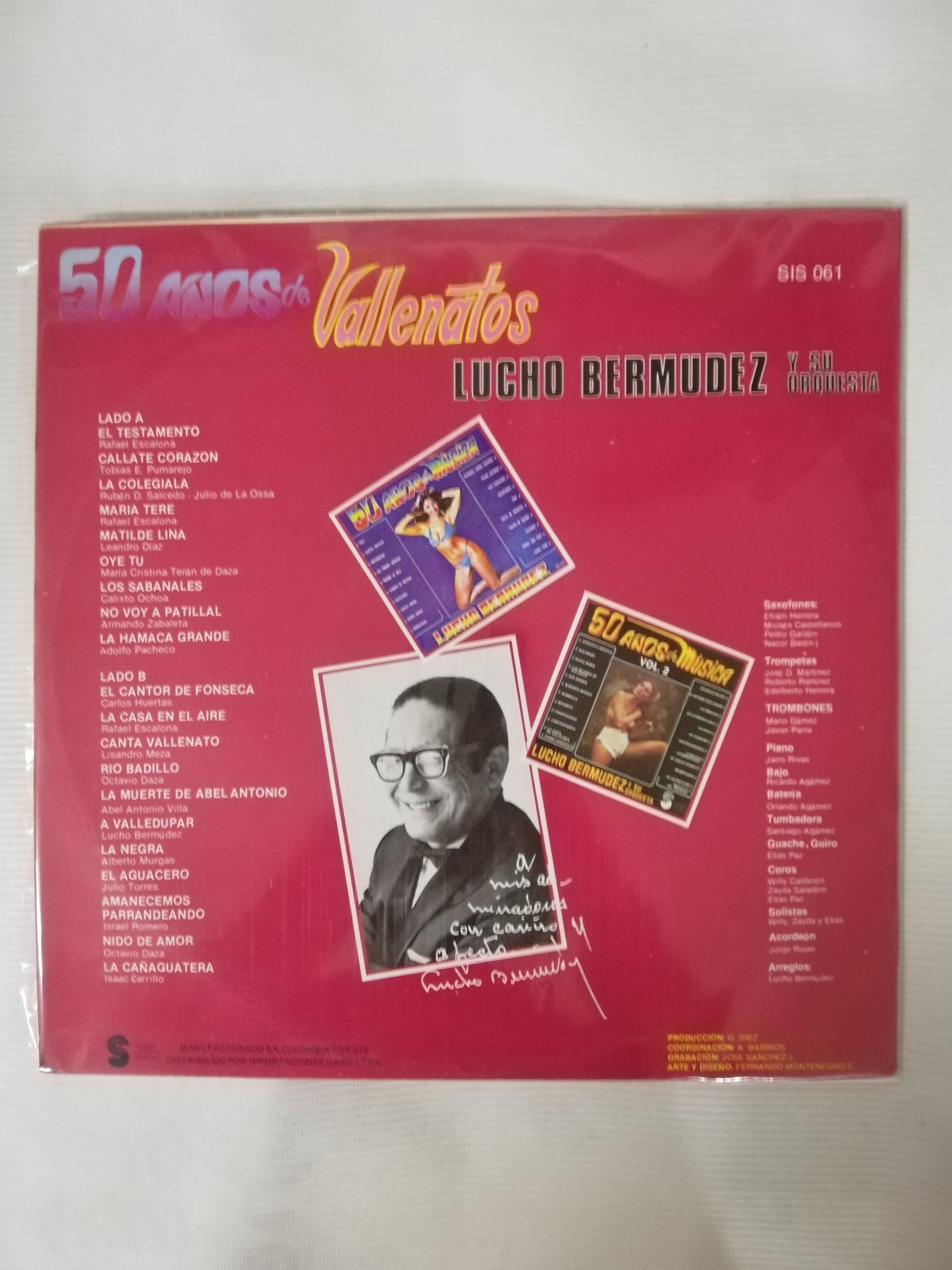 LP LUCHO BERNUDEZ Y SU ORQUESTA - 50 AÑOS DE VALLENATOS