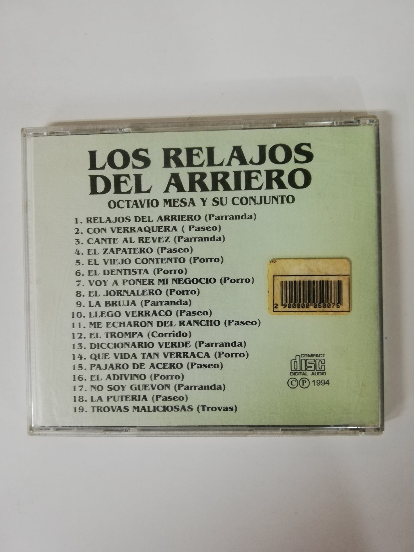 CD OCTAVIO MEZA Y SU CONJUNTO - LOS RELAJOS DEL ARRIERO VOL. 1