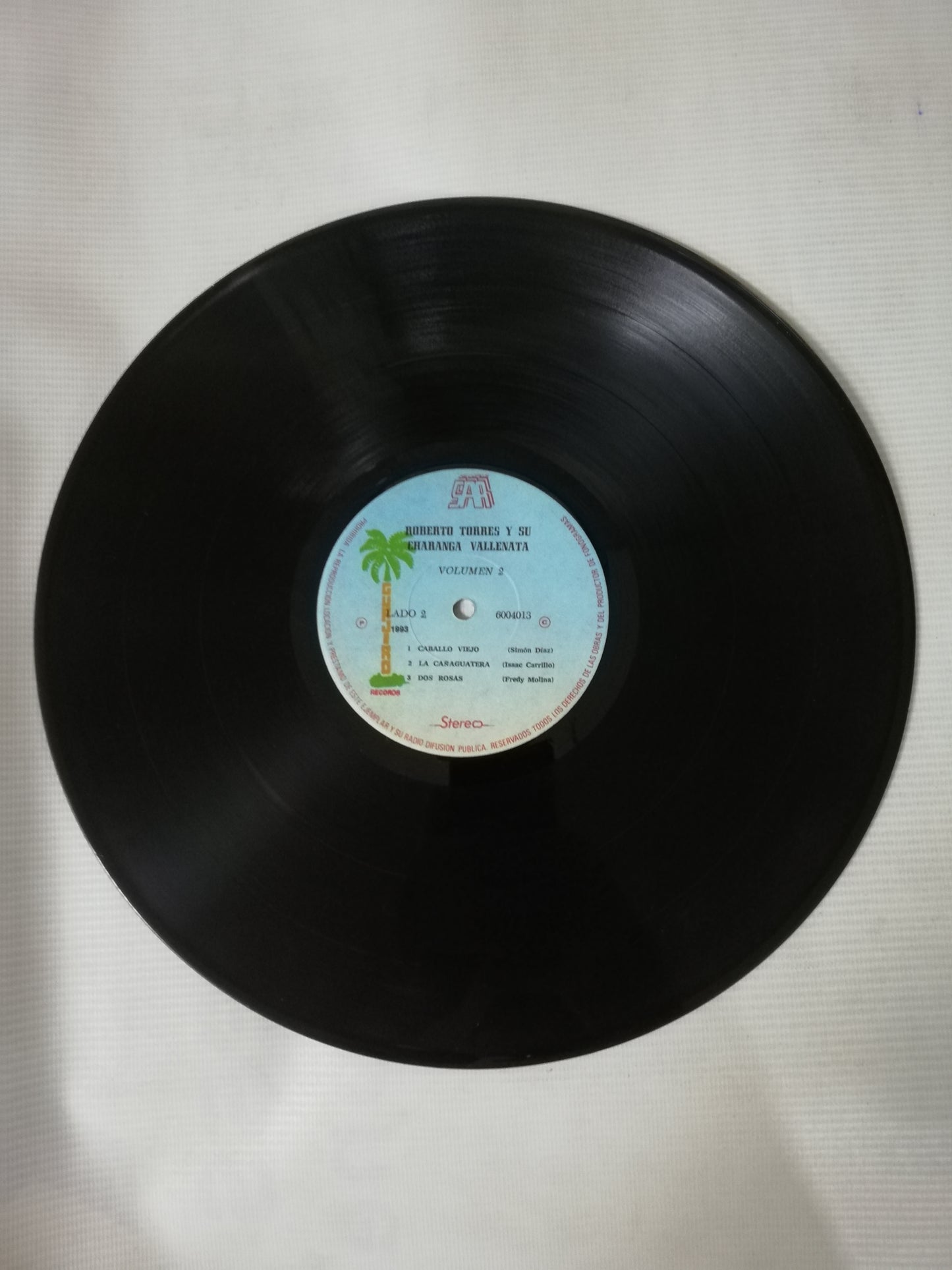 LP ROBERTO TORRES Y SU CHARANGA VALLENATA - ROBERTO TORRES Y SU CHARANGA VALLENATA VOL. 2