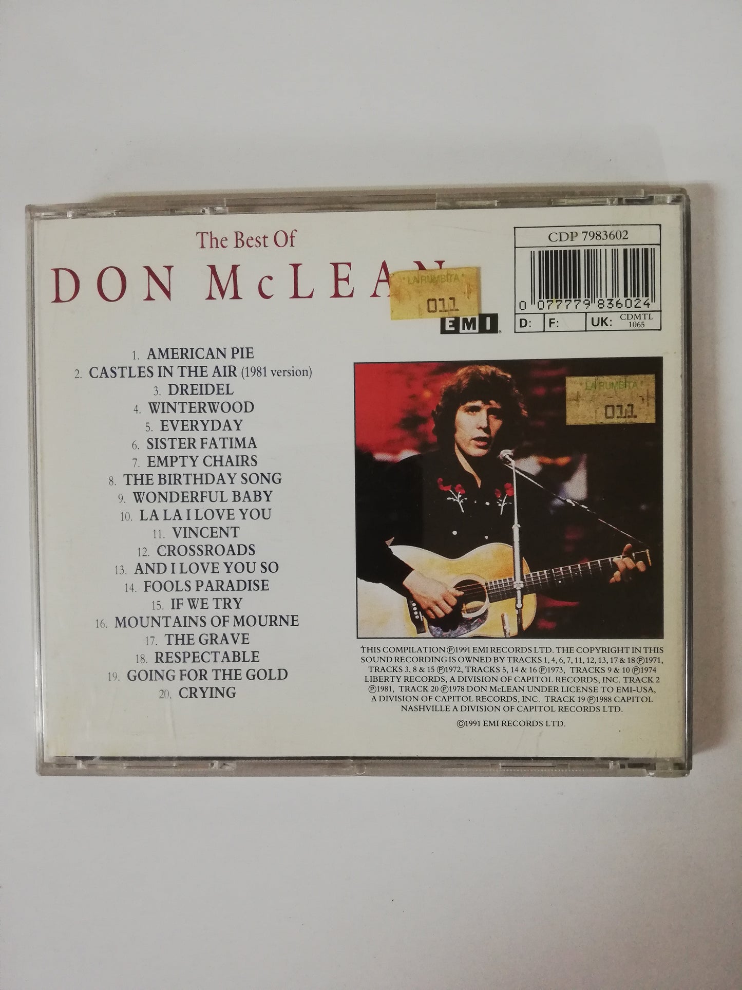 CD DON MCLEAN - THE BEST OF DON MCLEAN