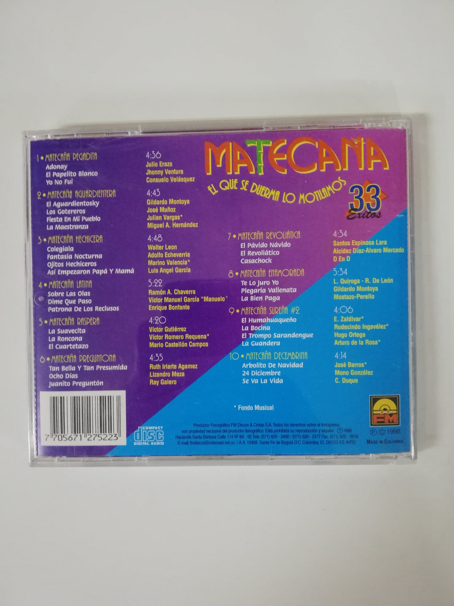 CD MATECAÑA - EL QUE SE DUERMA LO MUTILAMOS - 33 EXITOS
