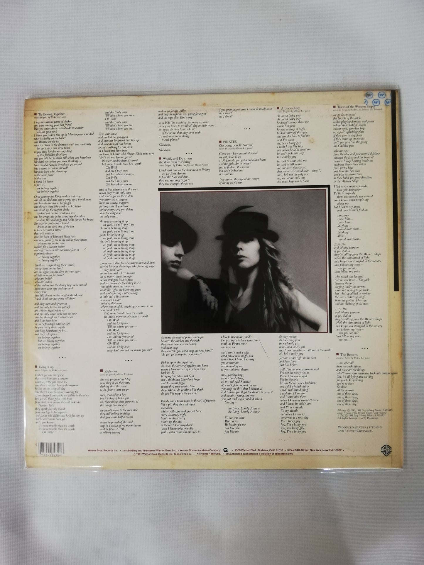 LP RICKIE LEE JONES - PIRATES