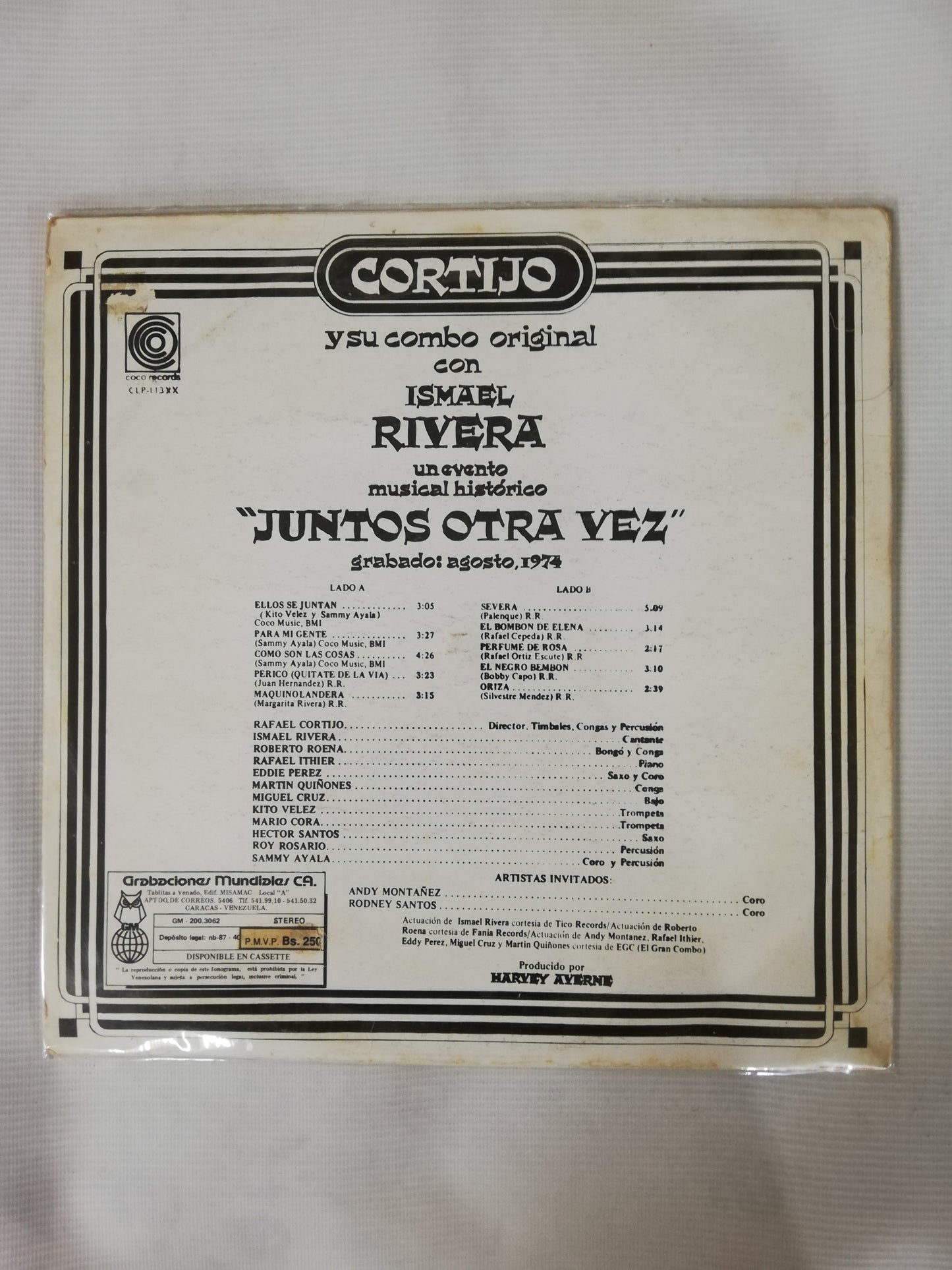 LP CORTIJO Y SU COMBO ORIGINAL CON ISMAEL RIVERA - JUNTOS OTRA VEZ