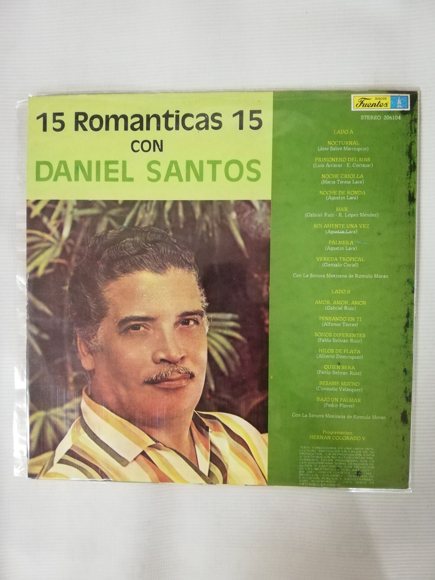 LP DANIEL SANTOS - 15 ROMÁNTICAS CON DANIEL SANTOS