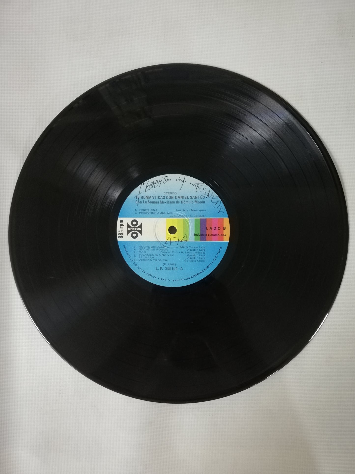 LP DANIEL SANTOS - 15 ROMÁNTICAS CON DANIEL SANTOS