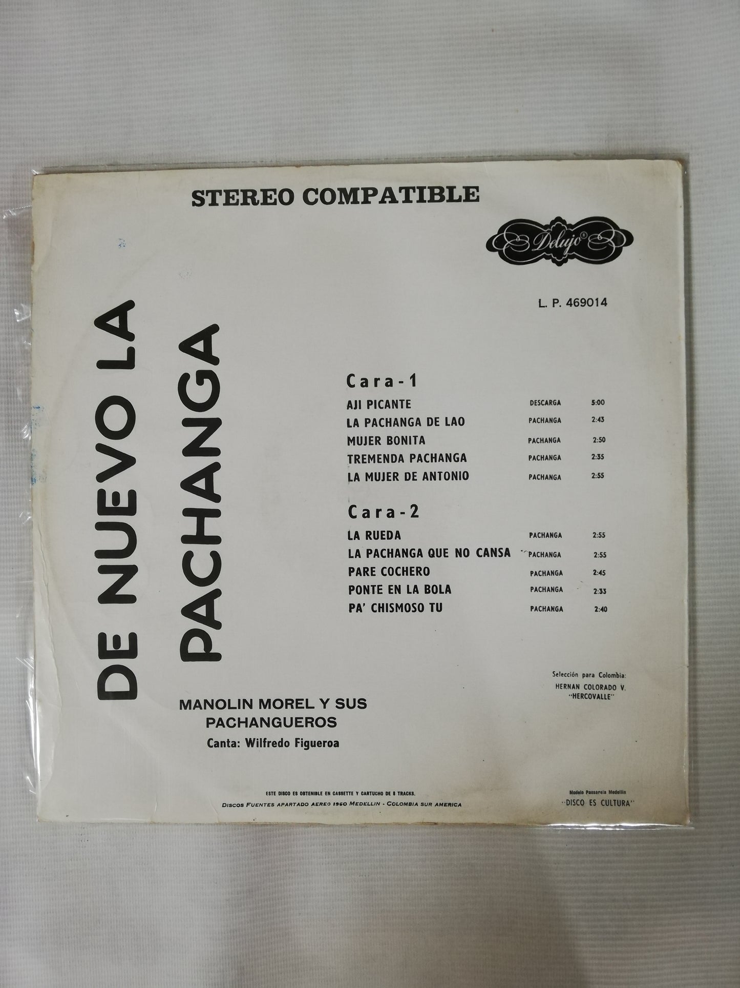 LP MANOLIN MOREL Y SUS PACHANGUEROS - CANTA: WILFREDO FIGUEROA - DE NUEVO LA PACHANGA