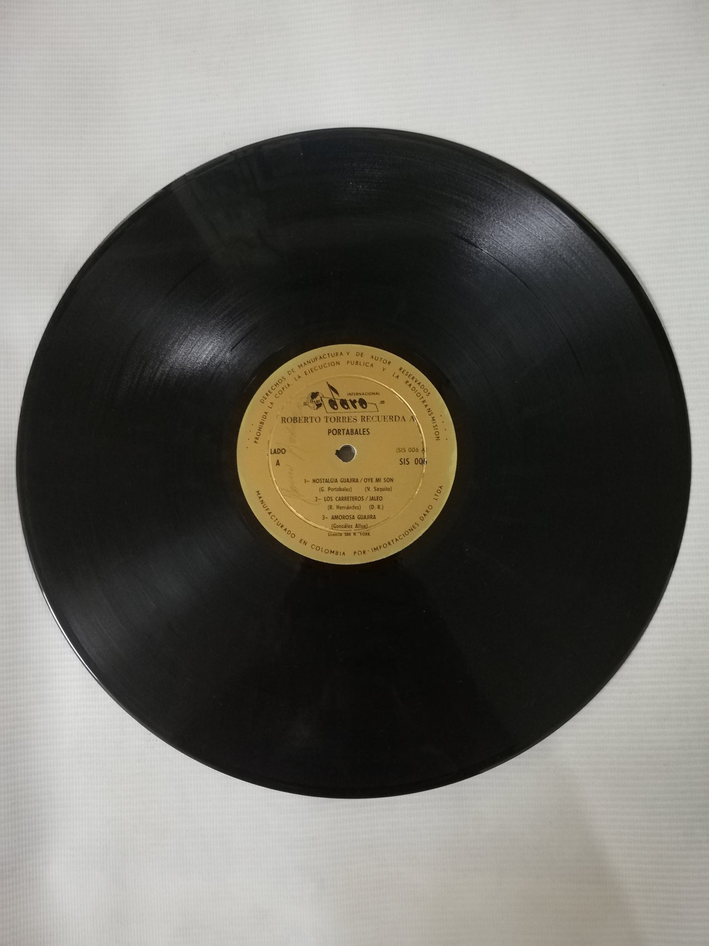 LP ROBERTO TORRES - RECUERDA A PORTABALES