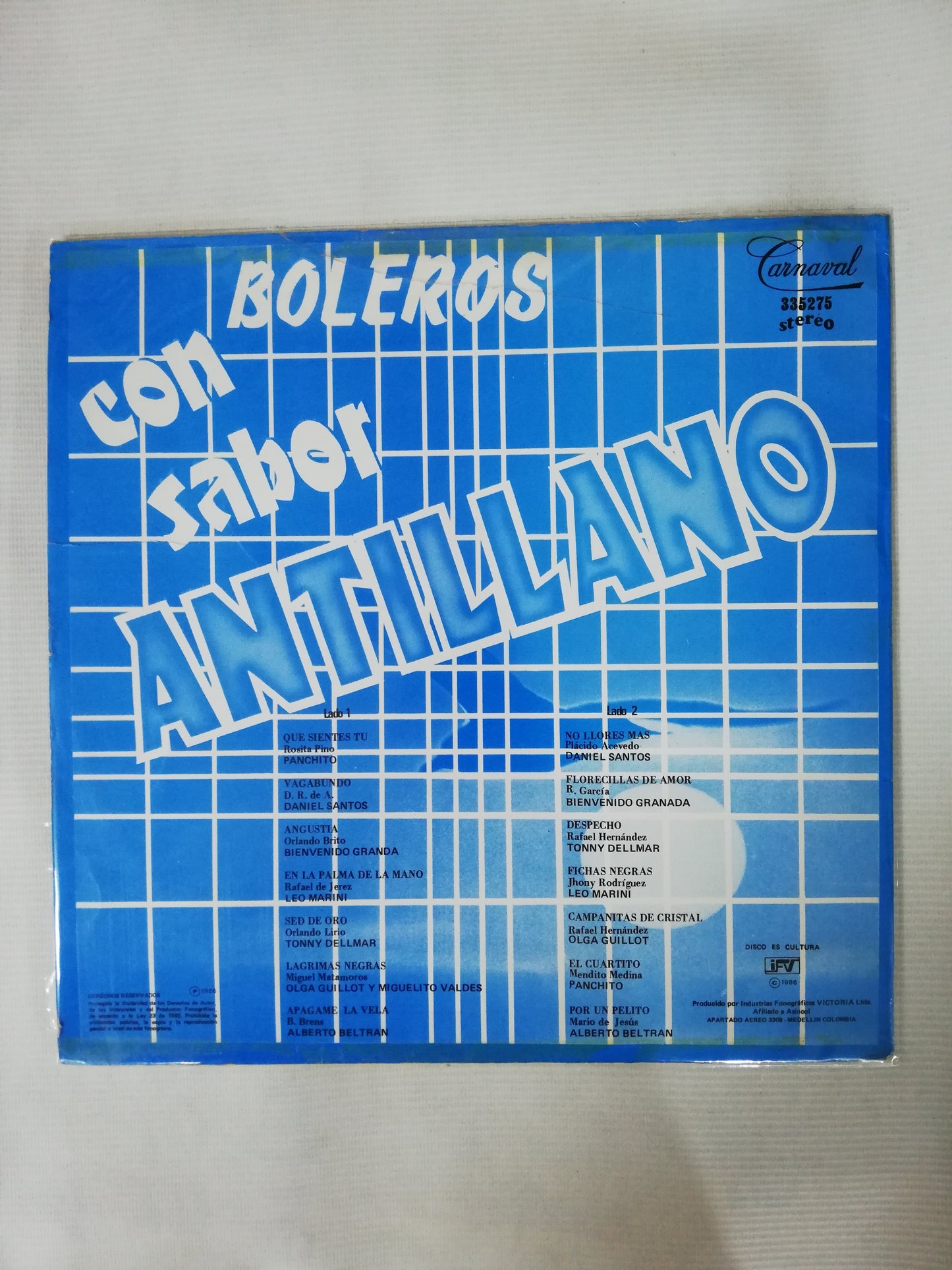 LP BOLEROS CON SABOR ANTILLANO - VARIOS INTÉRPRETES