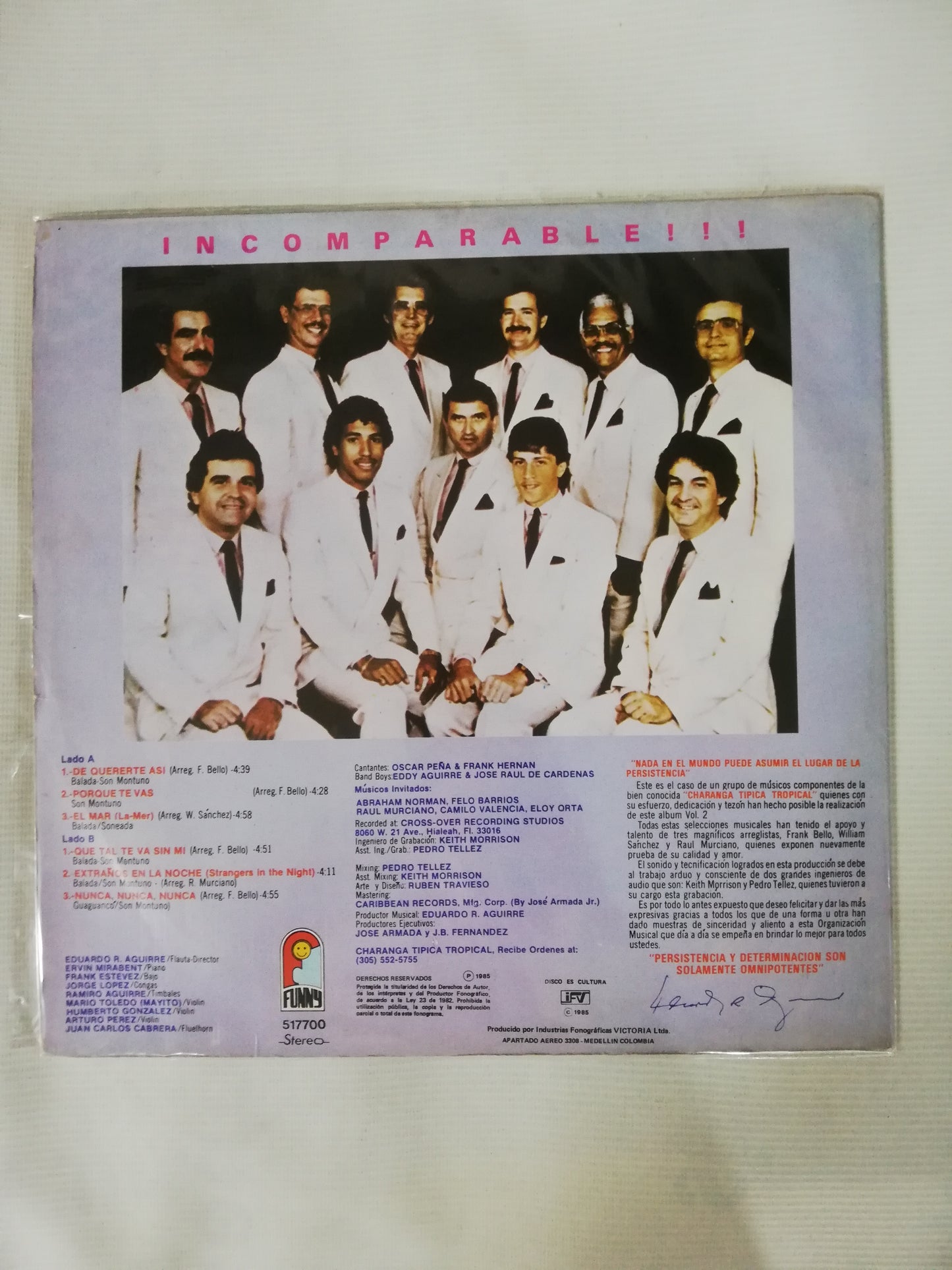 LP CHARANGA TIPICA TROPICAL - INCOMPARABLE!!!