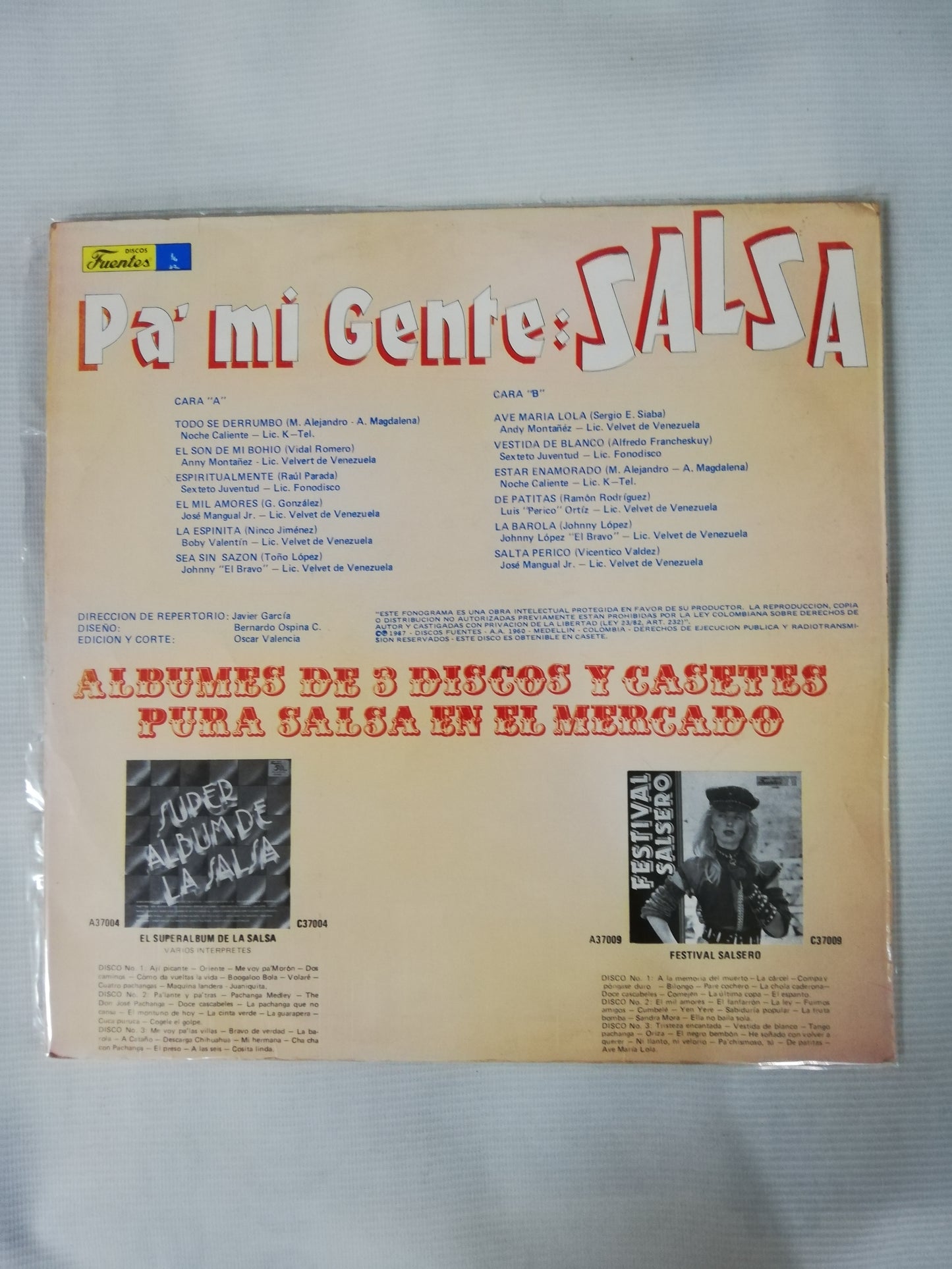 LP PA´ MI GENTE: SALSA - VARIOS INTÉRPRETES