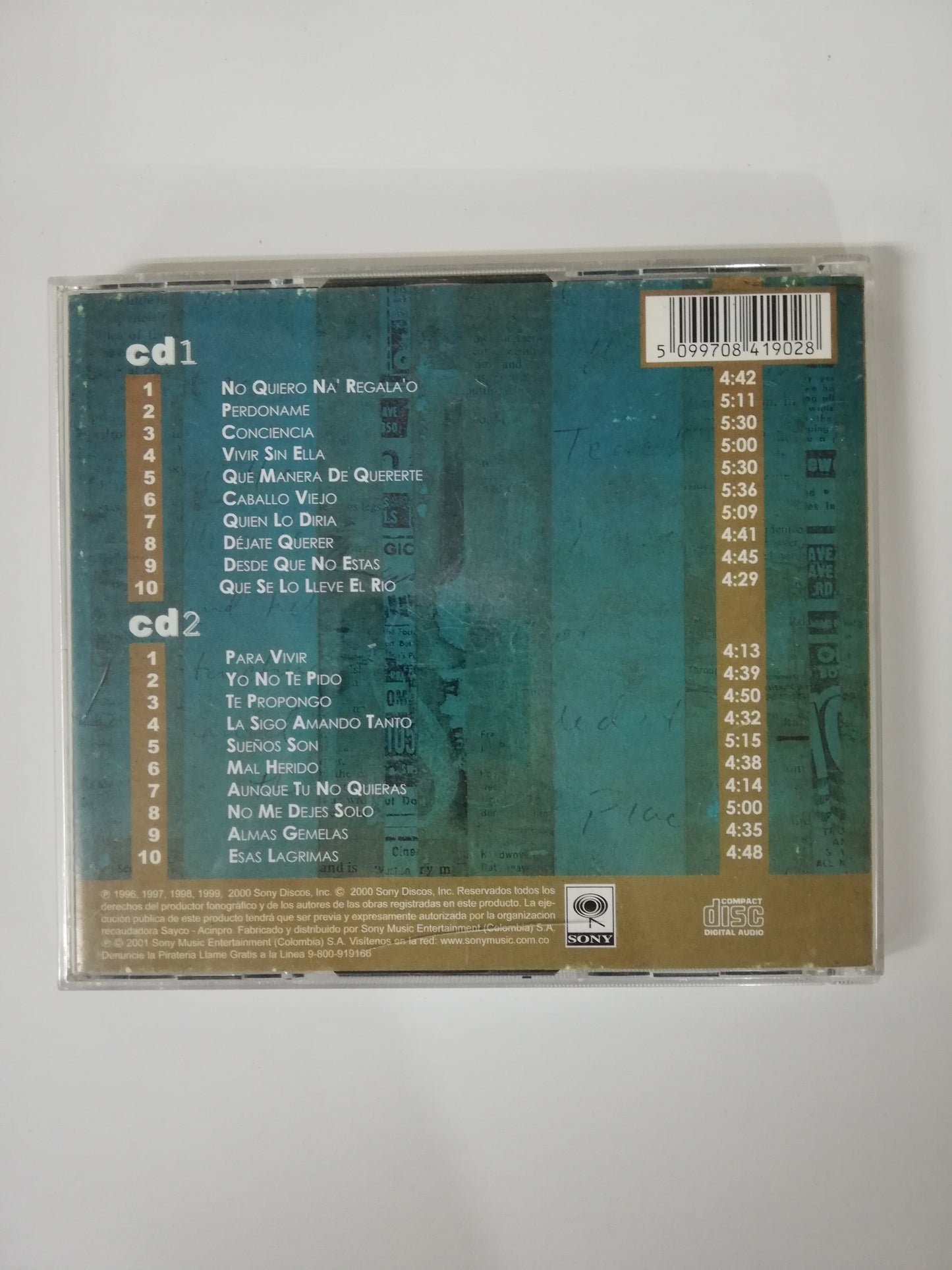 CD GILBERTO SANTA ROSA - ORO SALSERO - CD X 2