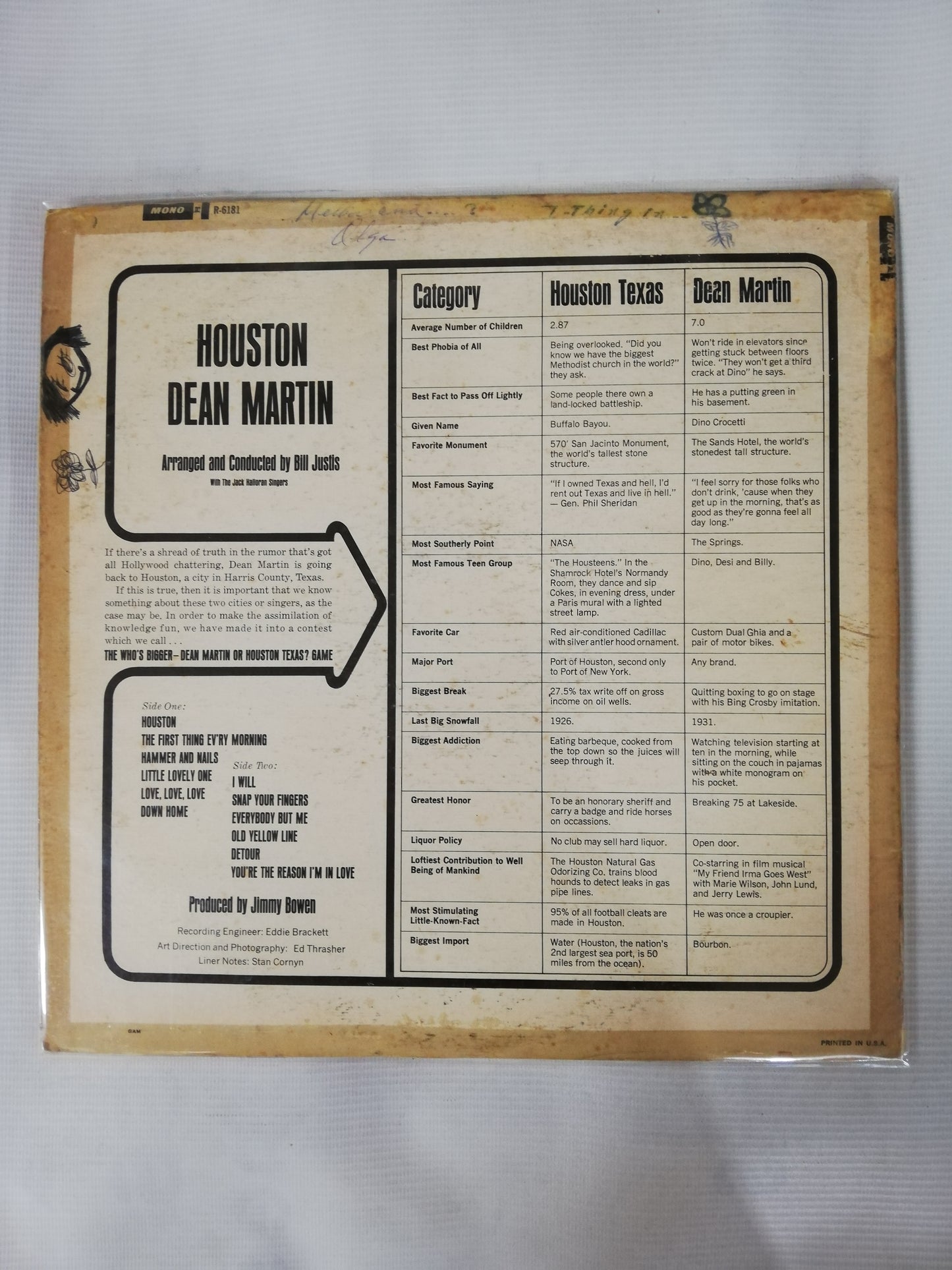 LP DEAN MARTIN - HOUSTON