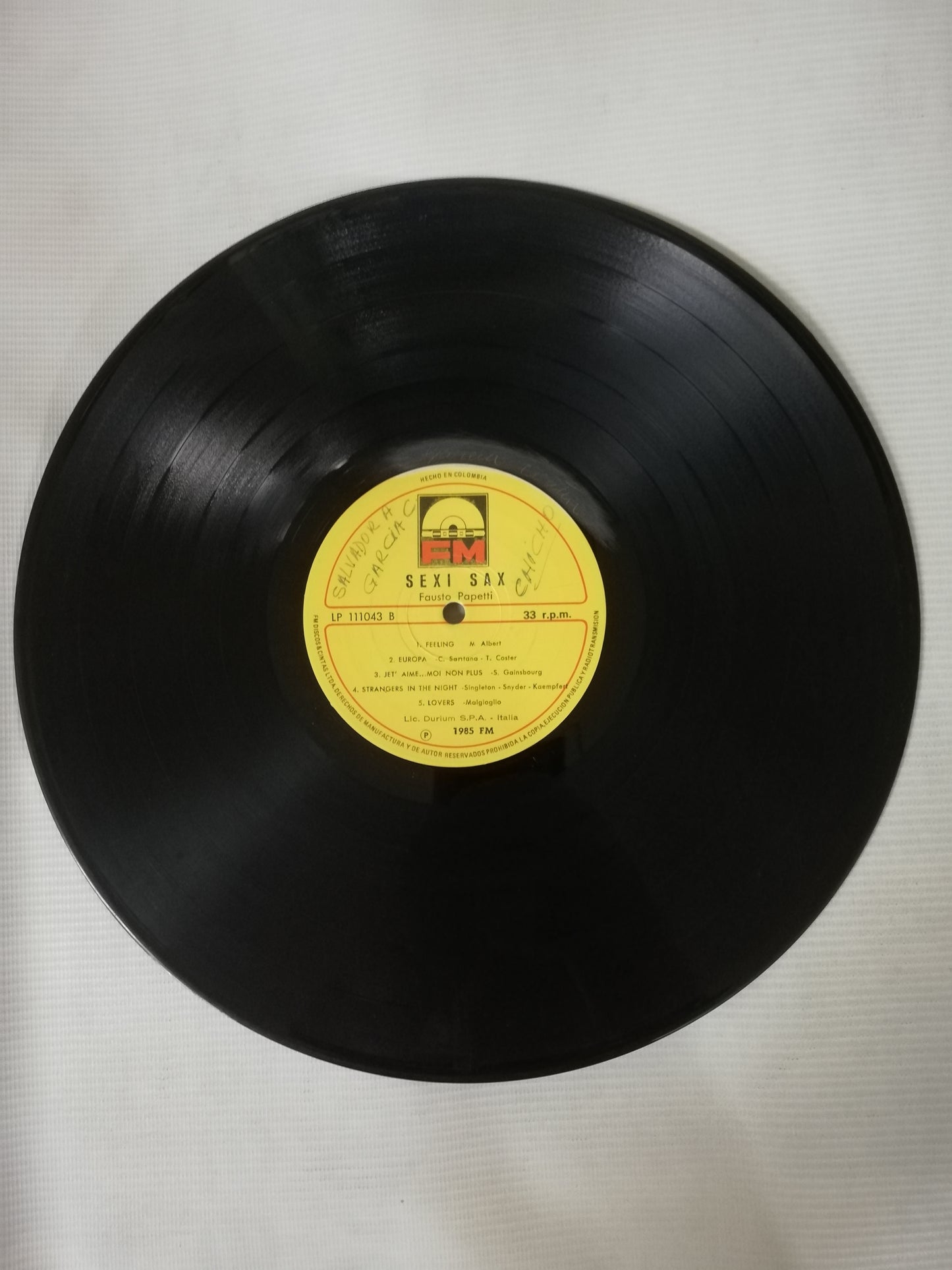 LP FAUSTO PAPETTI - SEXI - SAX