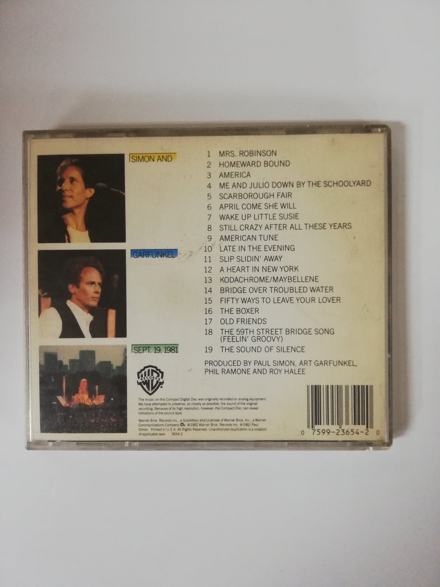 CD SIMON AND GARFUNKEL THE CONCERT IN CENTRAL PARK