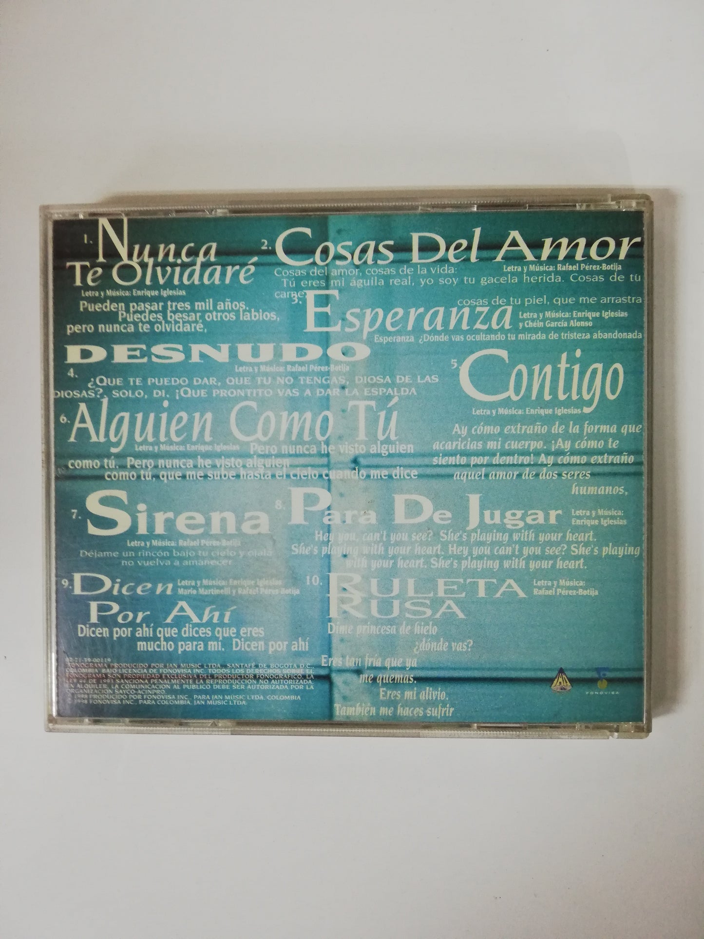 CD ENRIQUE IGLESIAS - COSAS DEL AMOR