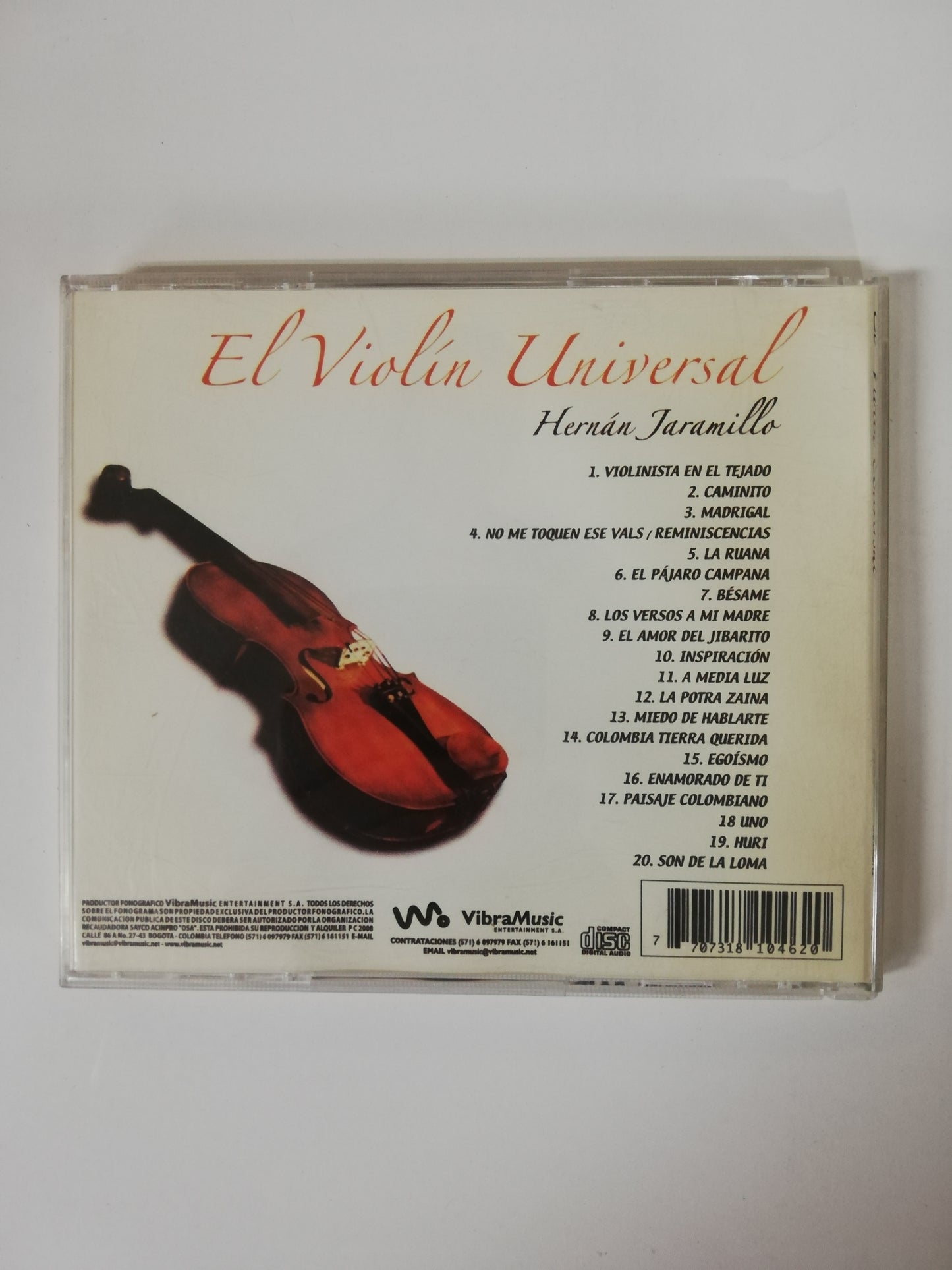 CD HERNAN JARAMILLO - EL VIOLIN UNIVERSAL